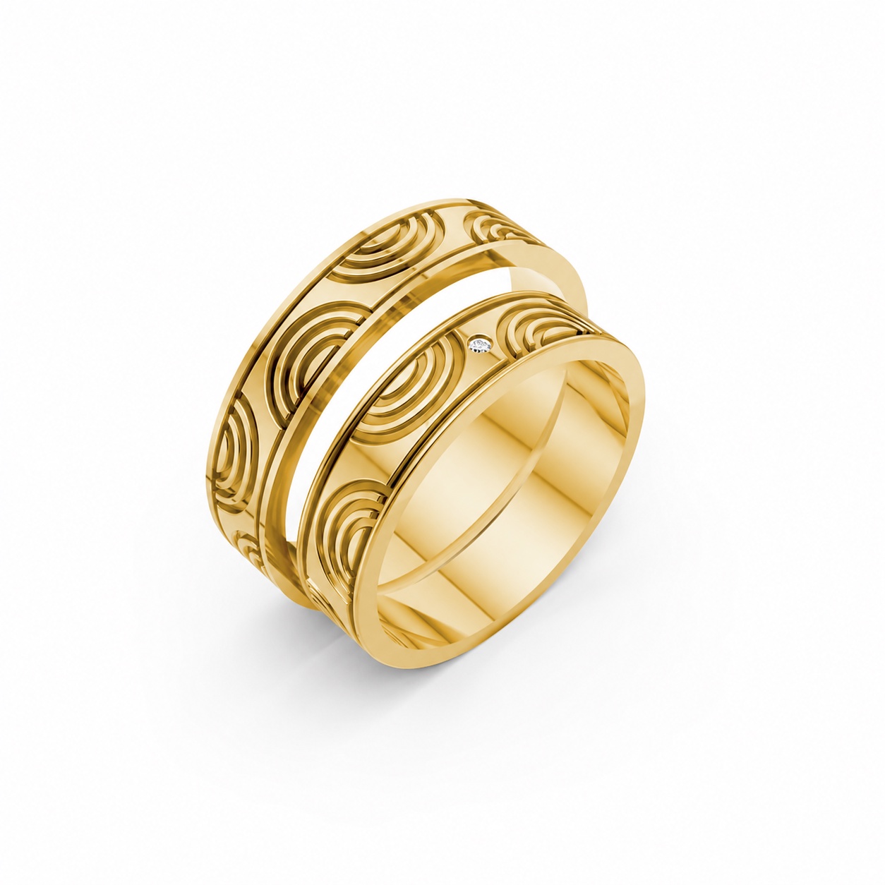 Nhẫn cưới S221 Vàng Gold thiết kế tinh tế, sang trọng