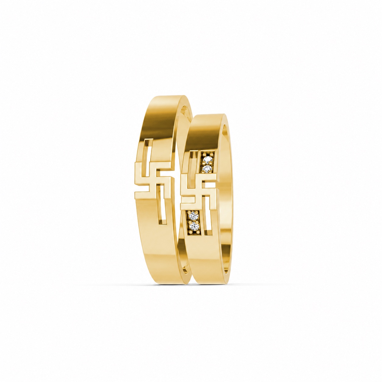 Nhẫn cưới S222 Vàng Gold thiết kế phá cách, sang trọng