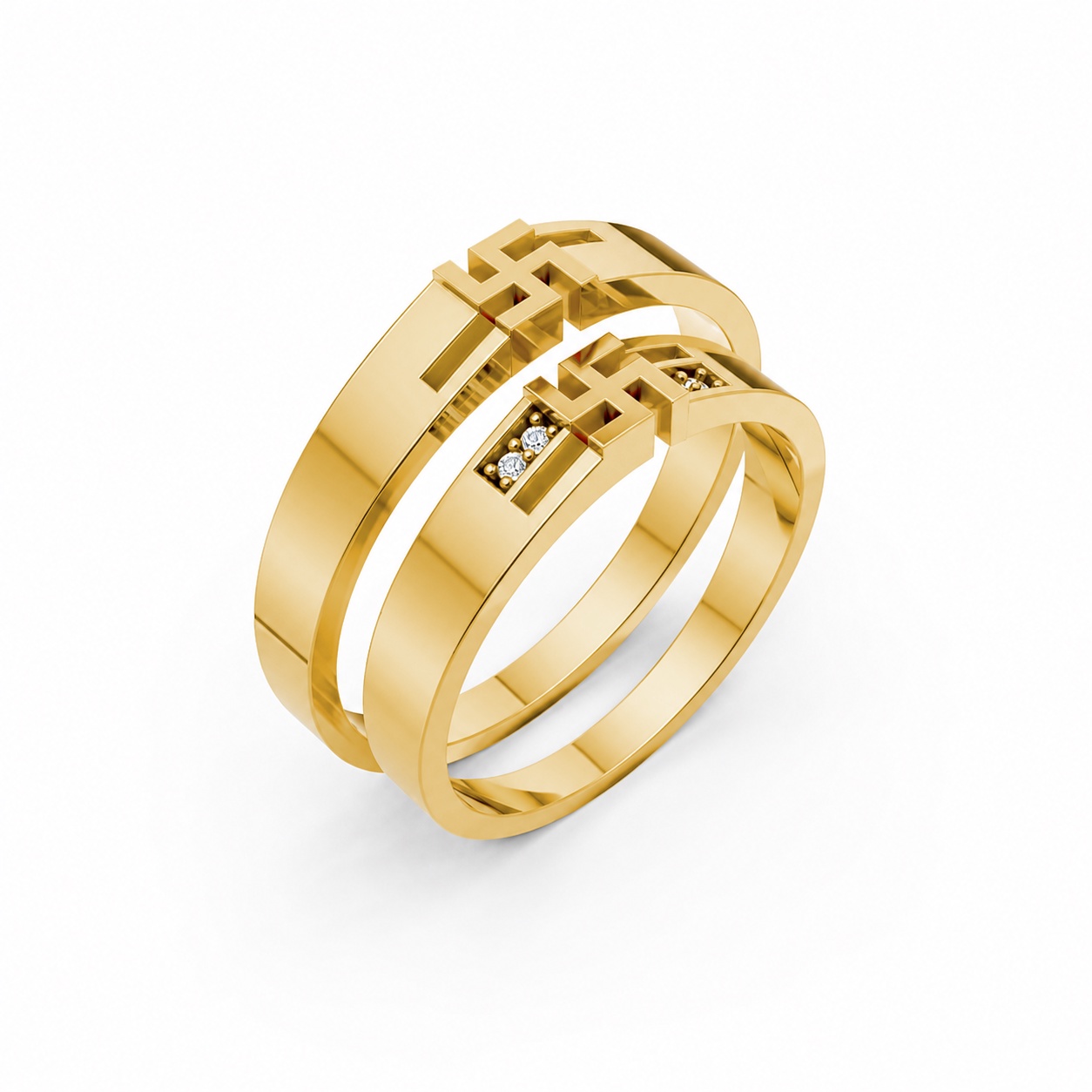 Nhẫn cưới S222 Vàng Gold thiết kế tinh tế, sang trọng
