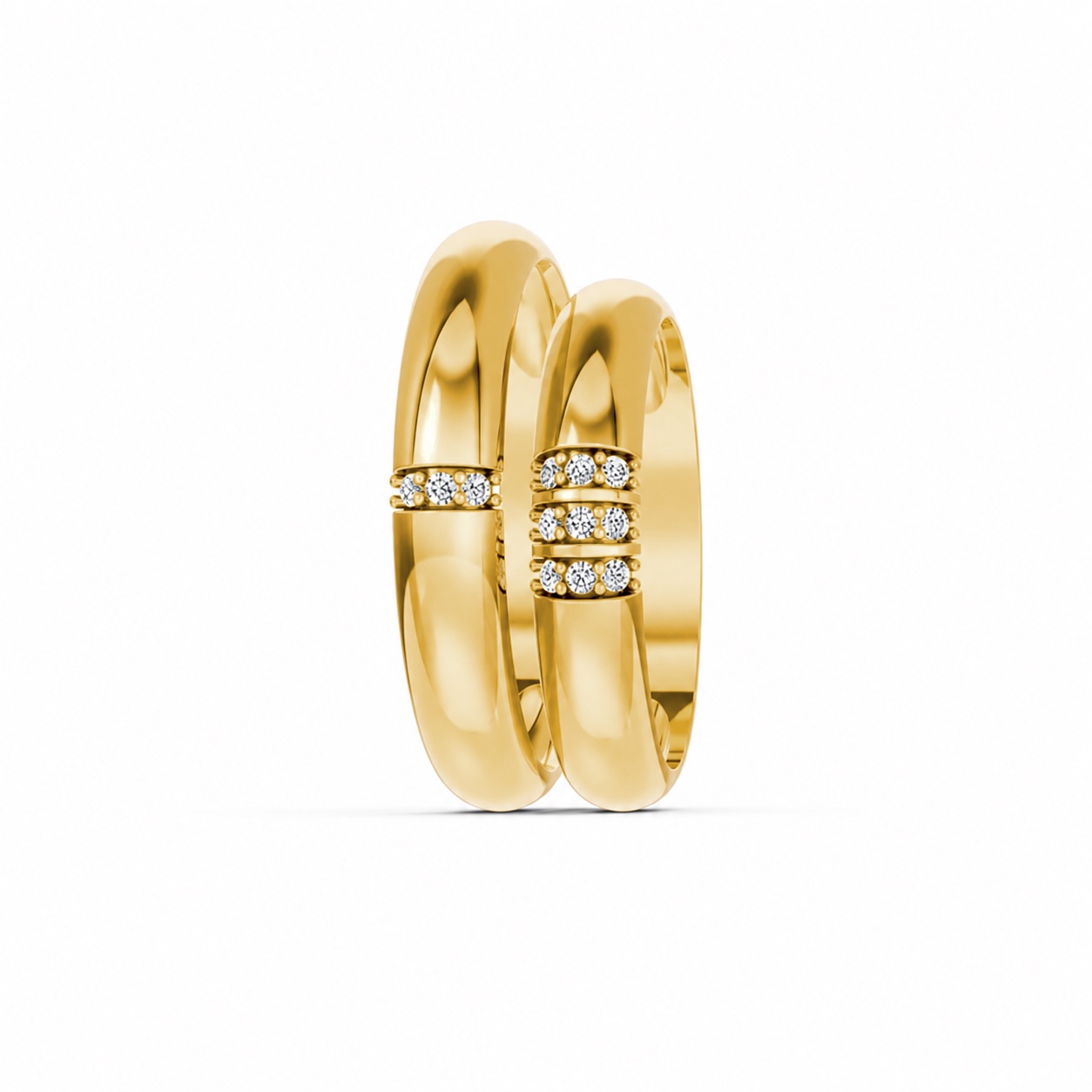 Nhẫn cưới S223 Vàng Gold thiết kế phá cách, sang trọng