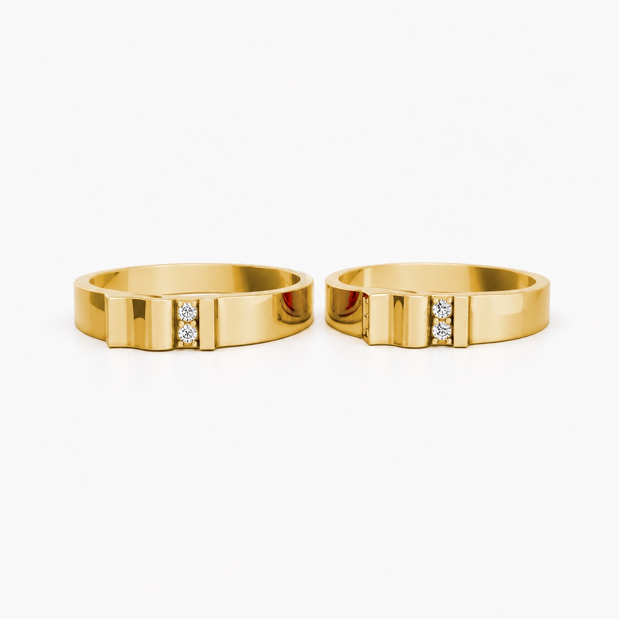 Nhẫn cưới S224 Vàng Gold vàng 10K/14K/18K/607 cao cấp, thanh lịch