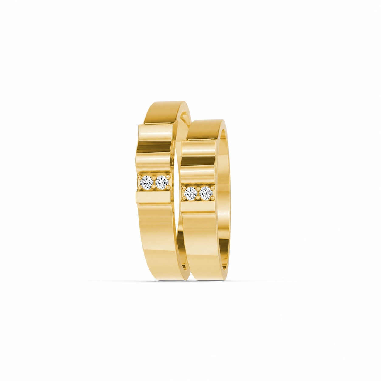 Nhẫn cưới S224 Vàng Gold thiết kế phá cách, sang trọng