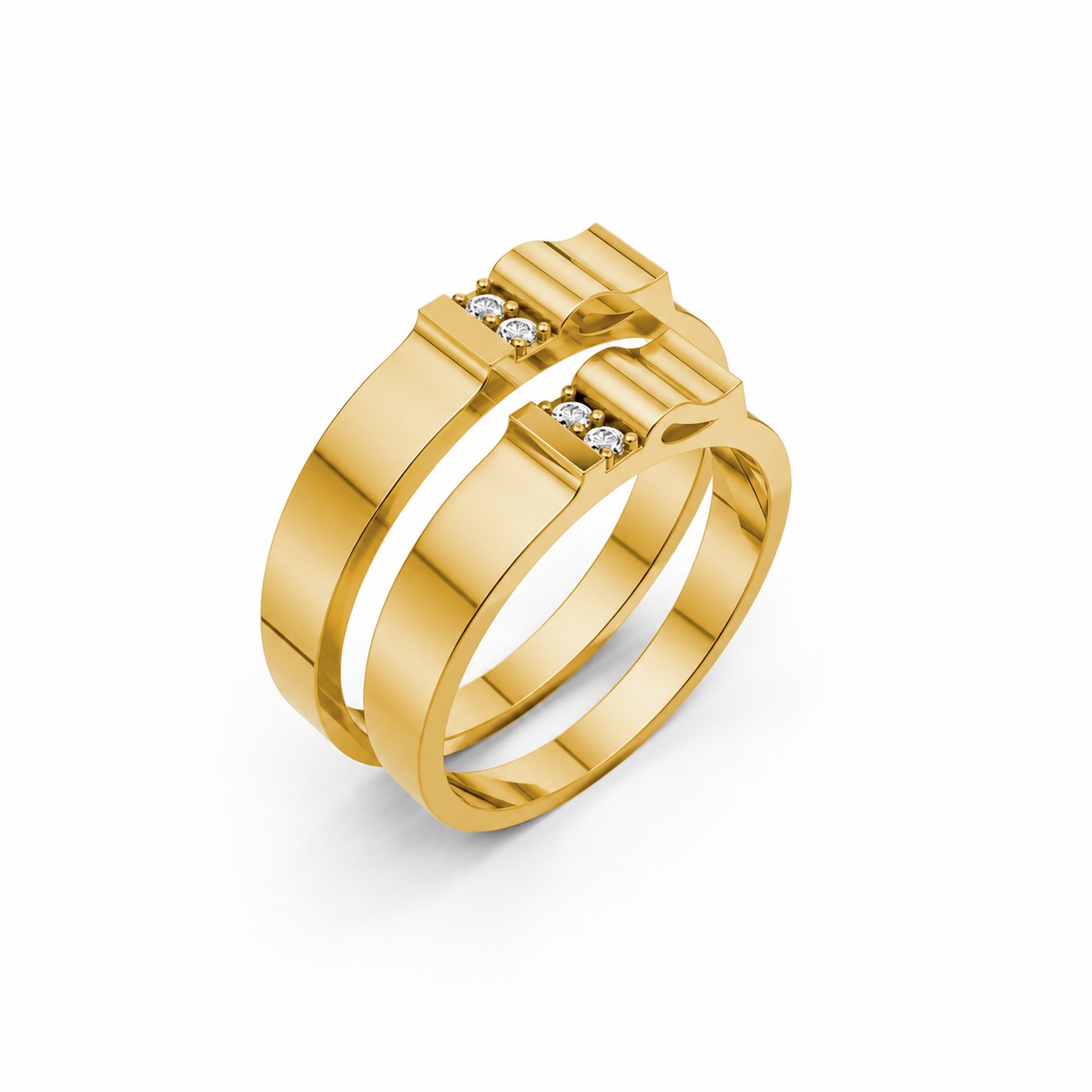 Nhẫn cưới S224 Vàng Gold thiết kế tinh tế, sang trọng