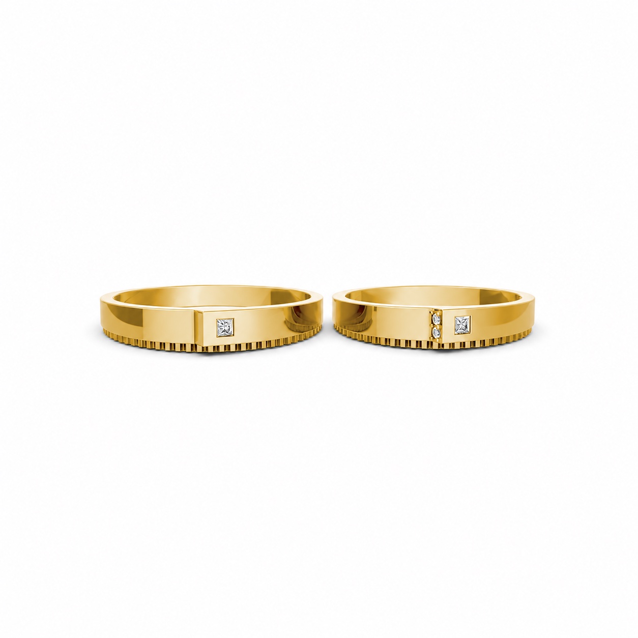 Nhẫn cưới S226 Vàng Gold vàng 10K/14K/18K/607 cao cấp, thanh lịch