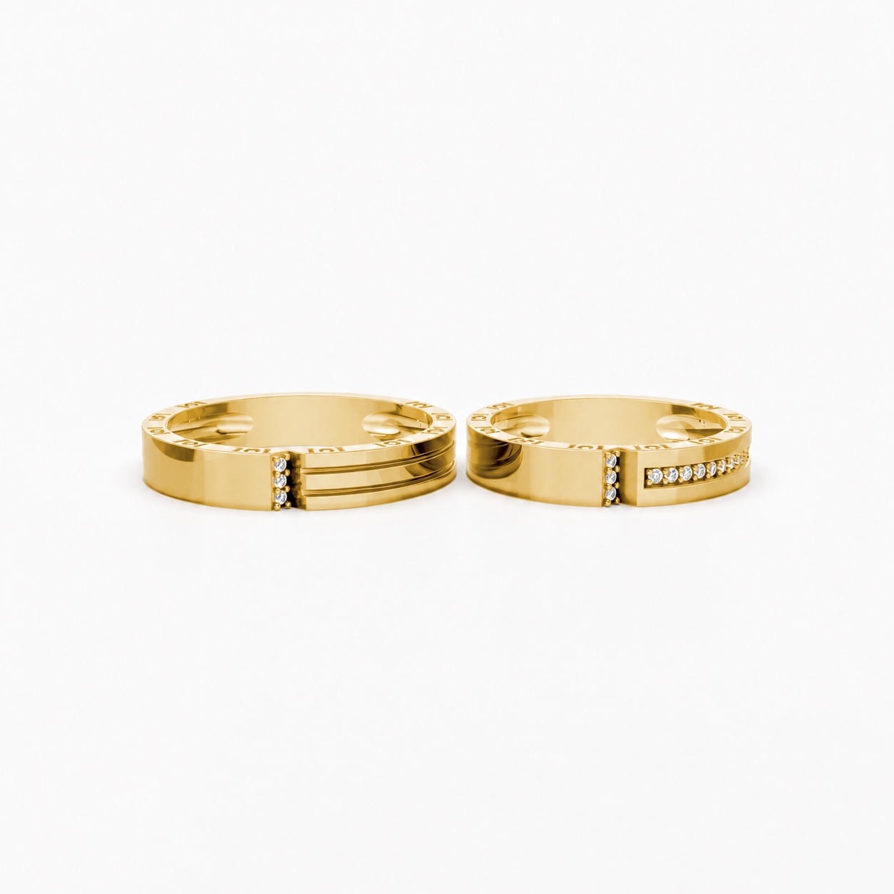 Nhẫn cưới S228 Vàng Gold vàng 10K/14K/18K/607 cao cấp, thanh lịch