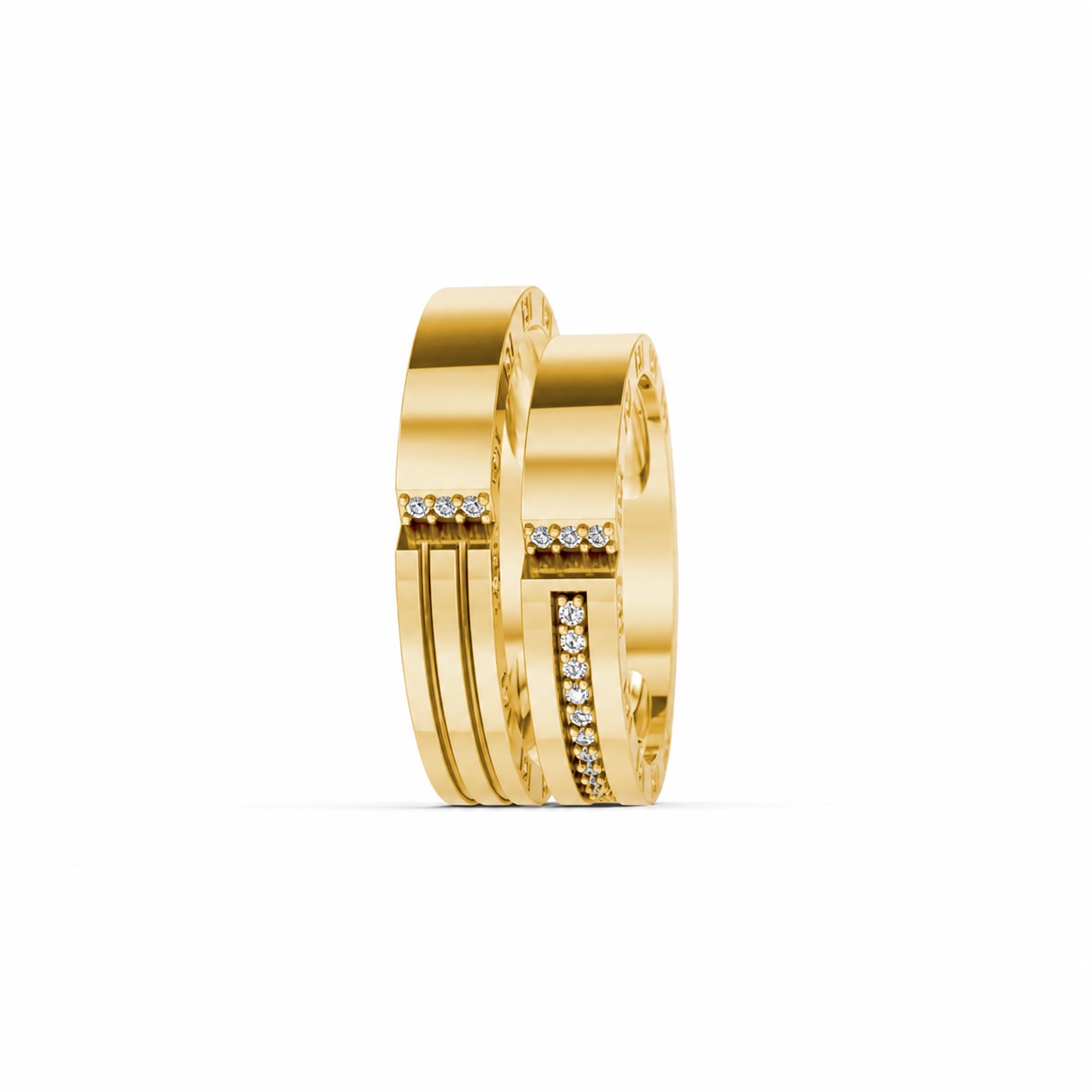 Nhẫn cưới S228 Vàng Gold thiết kế phá cách, sang trọng
