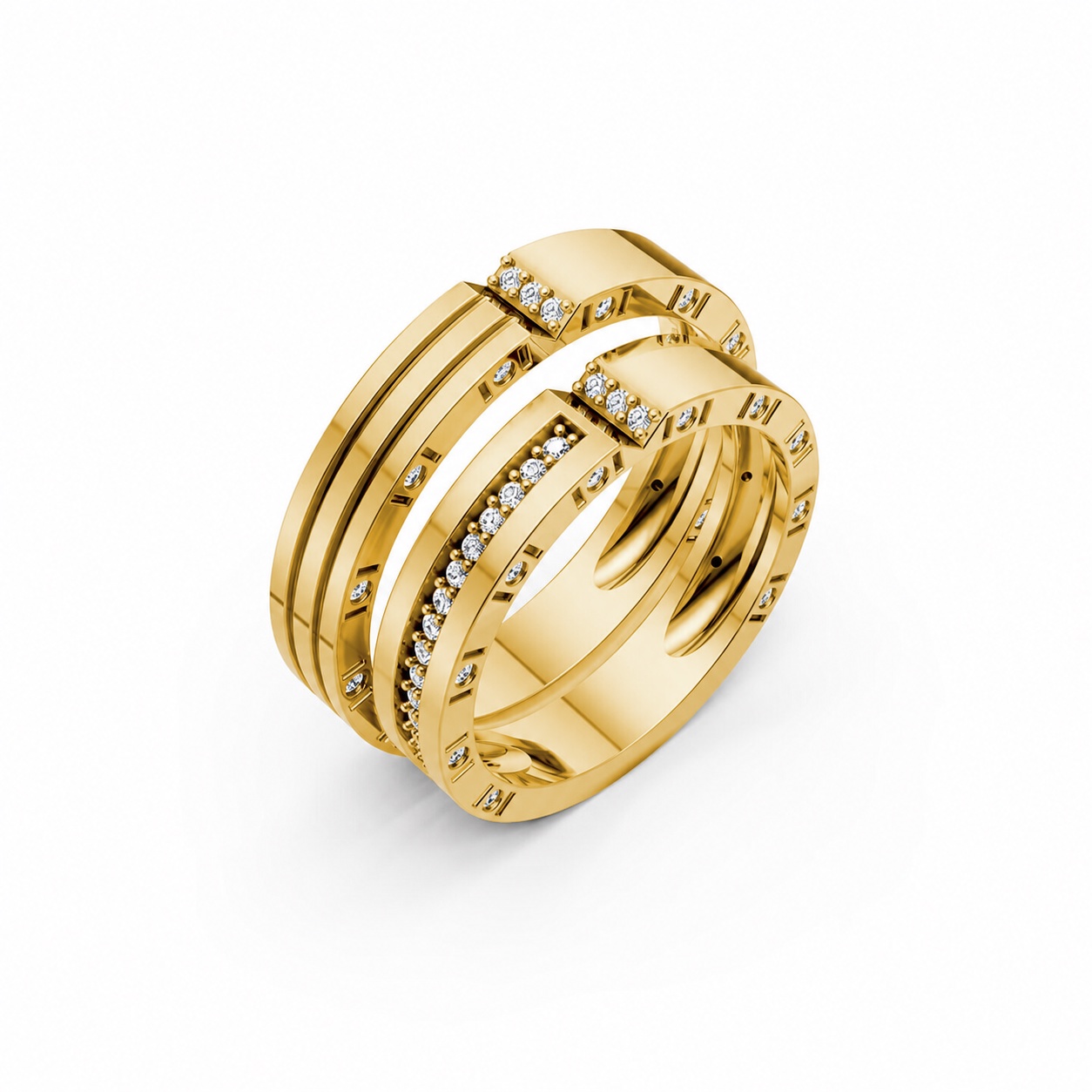 Nhẫn cưới S228 Vàng Gold thiết kế tinh tế, sang trọng
