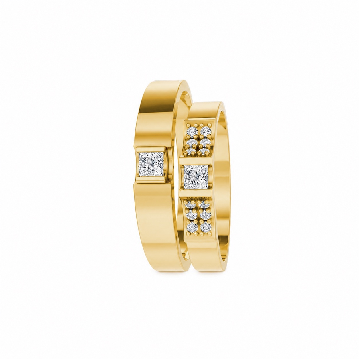 Nhẫn cưới S230 Vàng Gold thiết kế phá cách, sang trọng