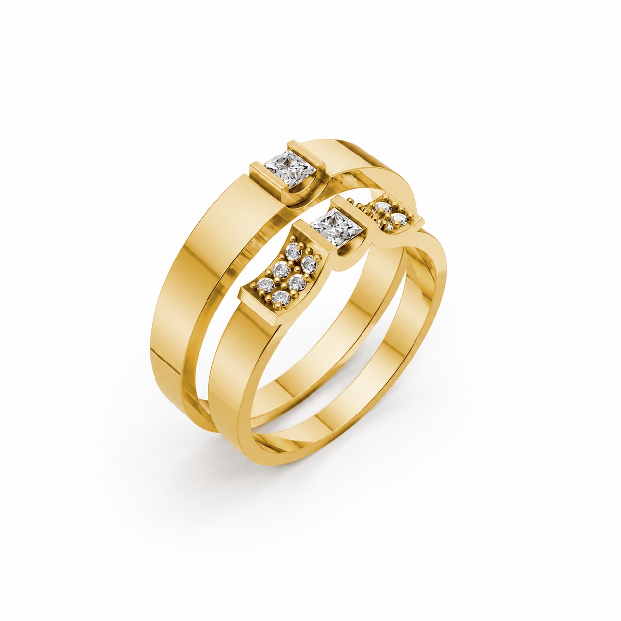 Nhẫn cưới S230 Vàng Gold thiết kế tinh tế, sang trọng