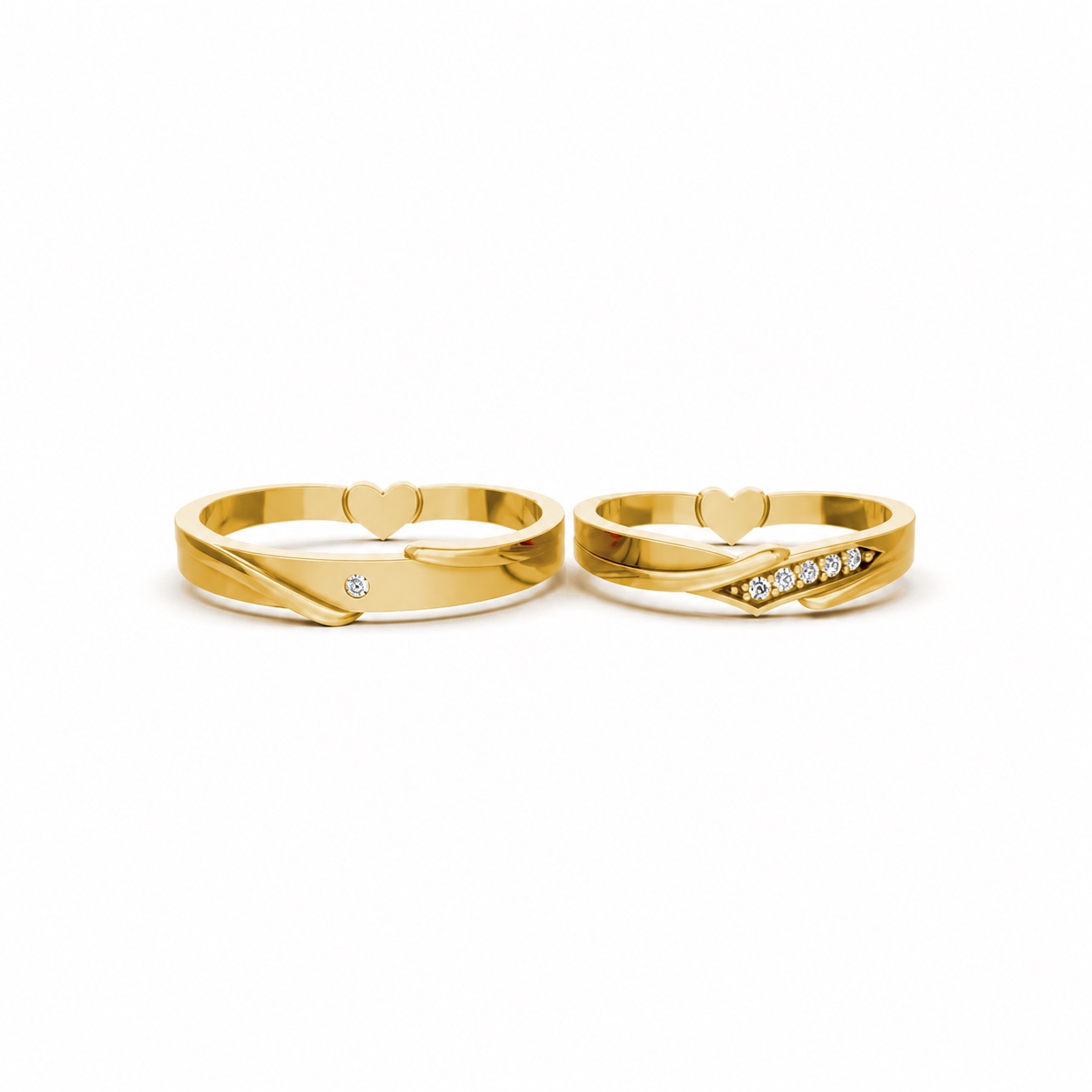 Nhẫn cưới S231 Vàng Gold vàng 10K/14K/18K/607 cao cấp, thanh lịch