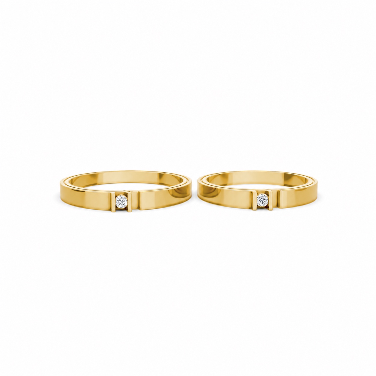 Nhẫn cưới S232 Vàng Gold vàng 10K/14K/18K/607 cao cấp, thanh lịch