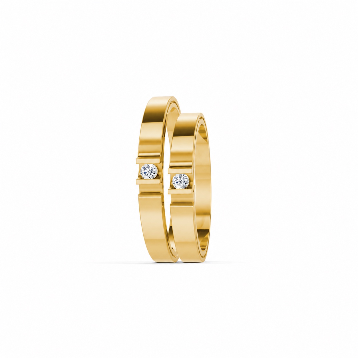 Nhẫn cưới S232 Vàng Gold thiết kế phá cách, sang trọng