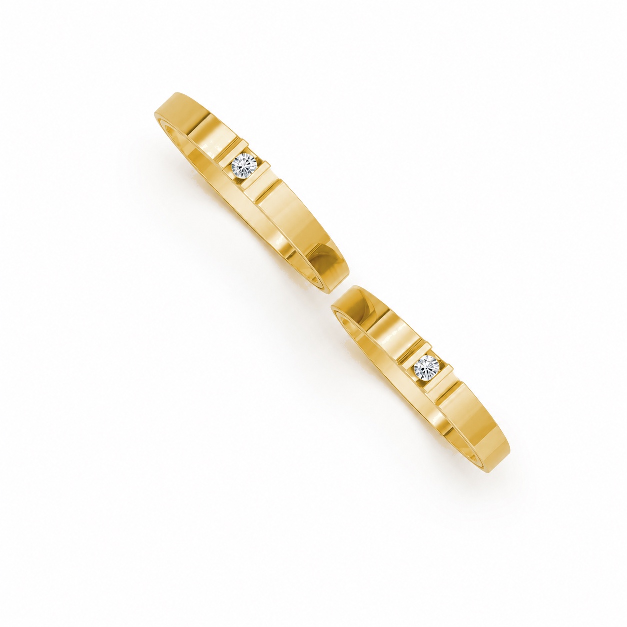 Nhẫn cưới S232 Vàng Gold thiết kế tinh xảo, độc đáo