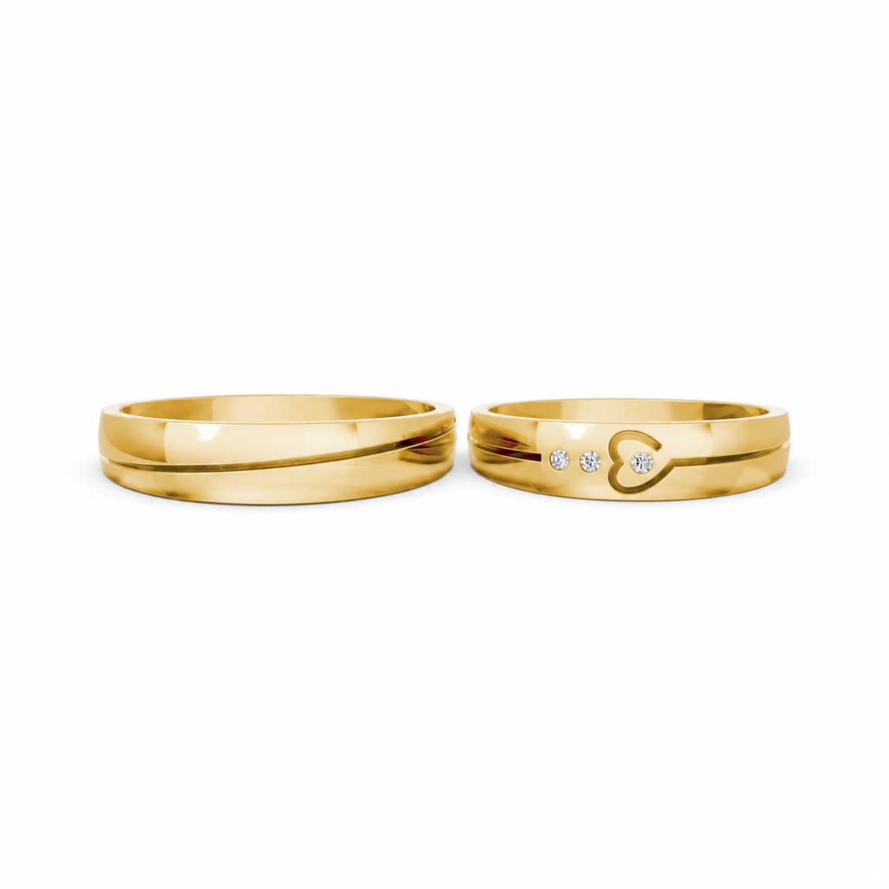 Nhẫn cưới S233 Vàng Gold vàng 10K/14K/18K/607 cao cấp, thanh lịch