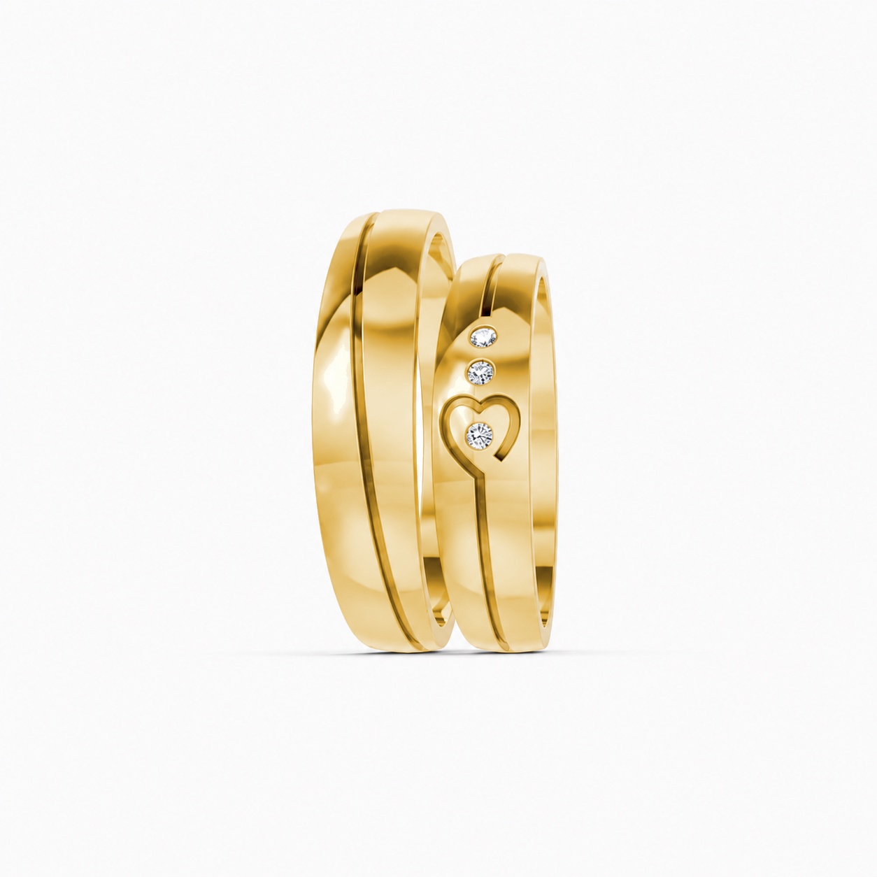 Nhẫn cưới S233 Vàng Gold thiết kế phá cách, sang trọng