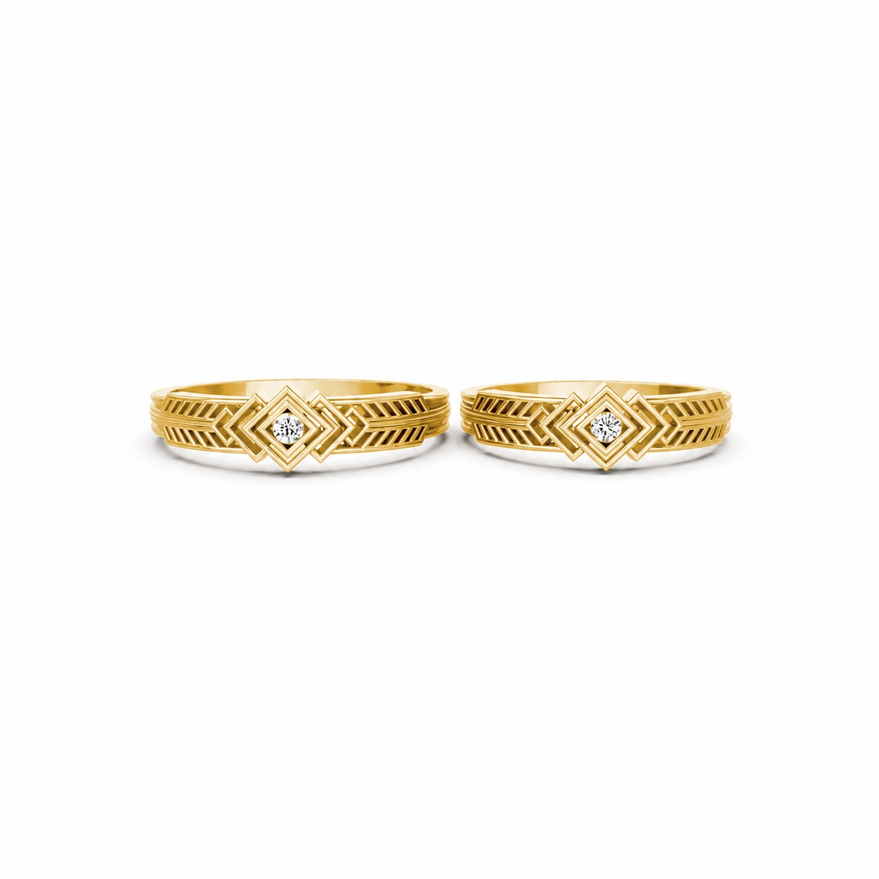 Nhẫn cưới S236 Vàng Gold vàng 10K/14K/18K/607 cao cấp, thanh lịch