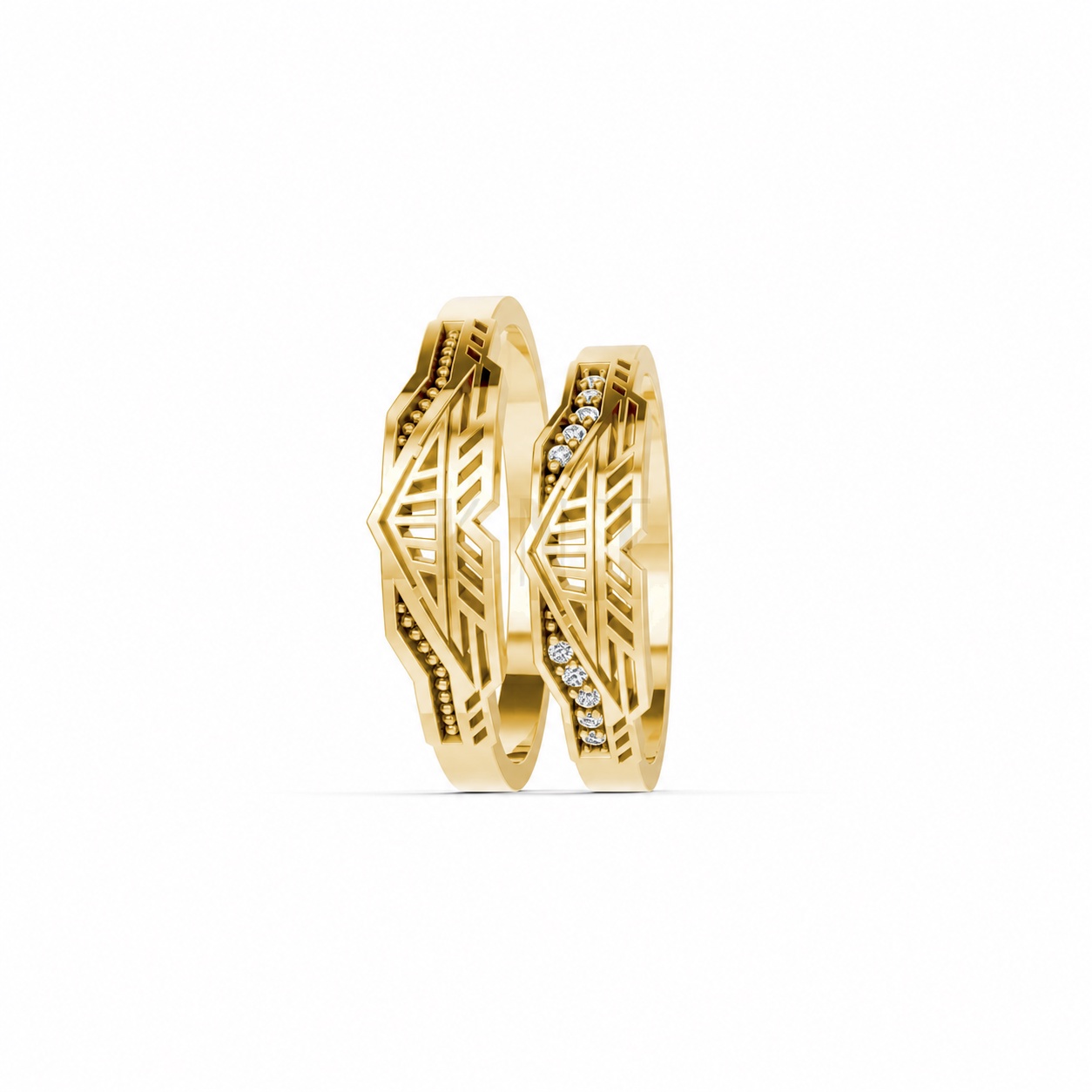 Nhẫn cưới S238 Vàng Gold thiết kế phá cách, sang trọng