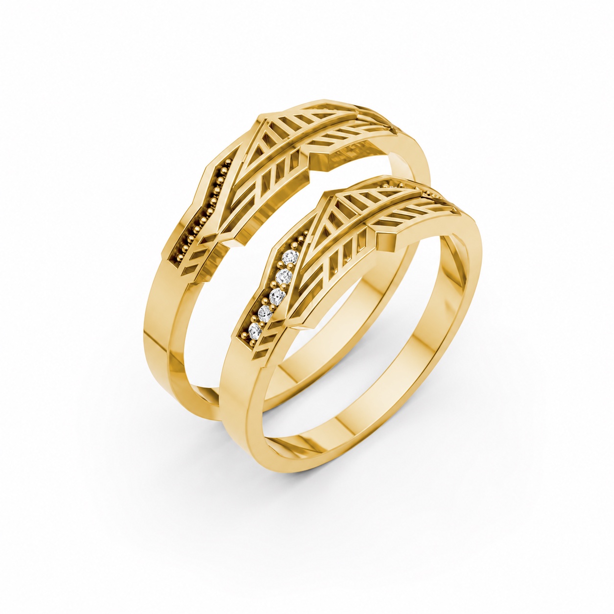 Nhẫn cưới S238 Vàng Gold thiết kế tinh tế, sang trọng