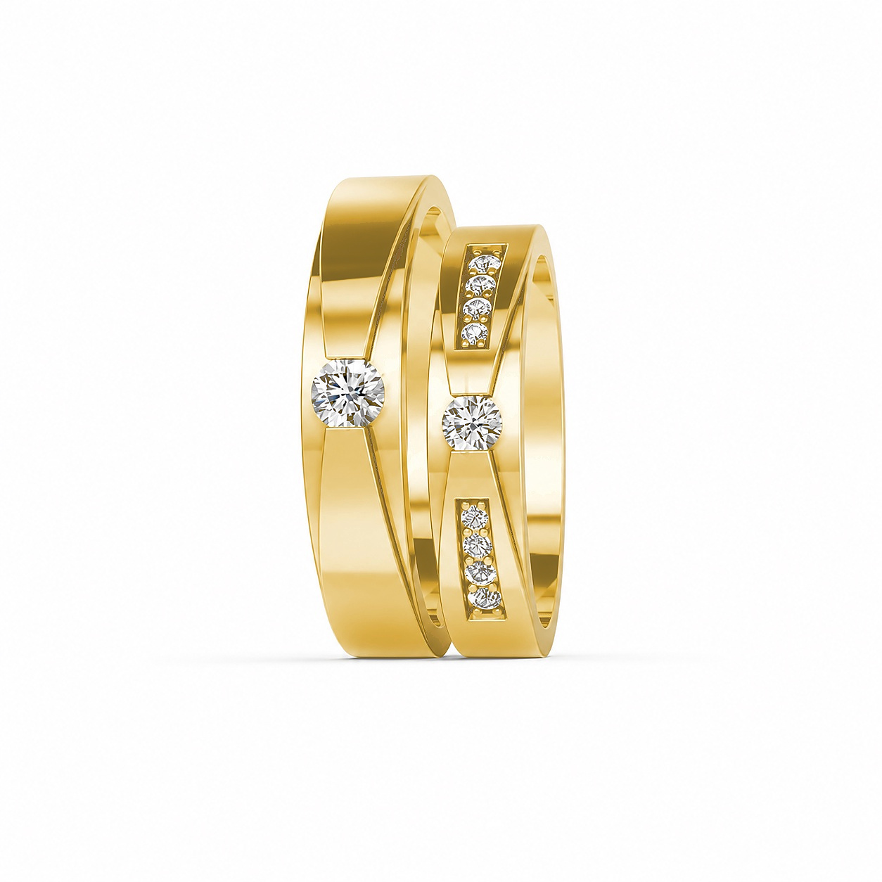 Nhẫn cưới S43 Vàng Gold thiết kế phá cách, sang trọng