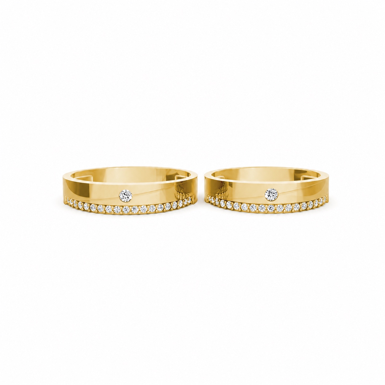 Nhẫn cưới S52 Vàng Gold vàng 10K/14K/18K/607 cao cấp, thanh lịch