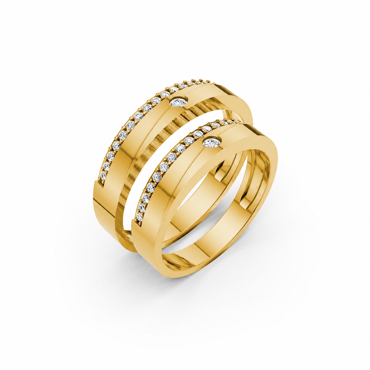 Nhẫn cưới S52 Vàng Gold thiết kế tinh tế, sang trọng