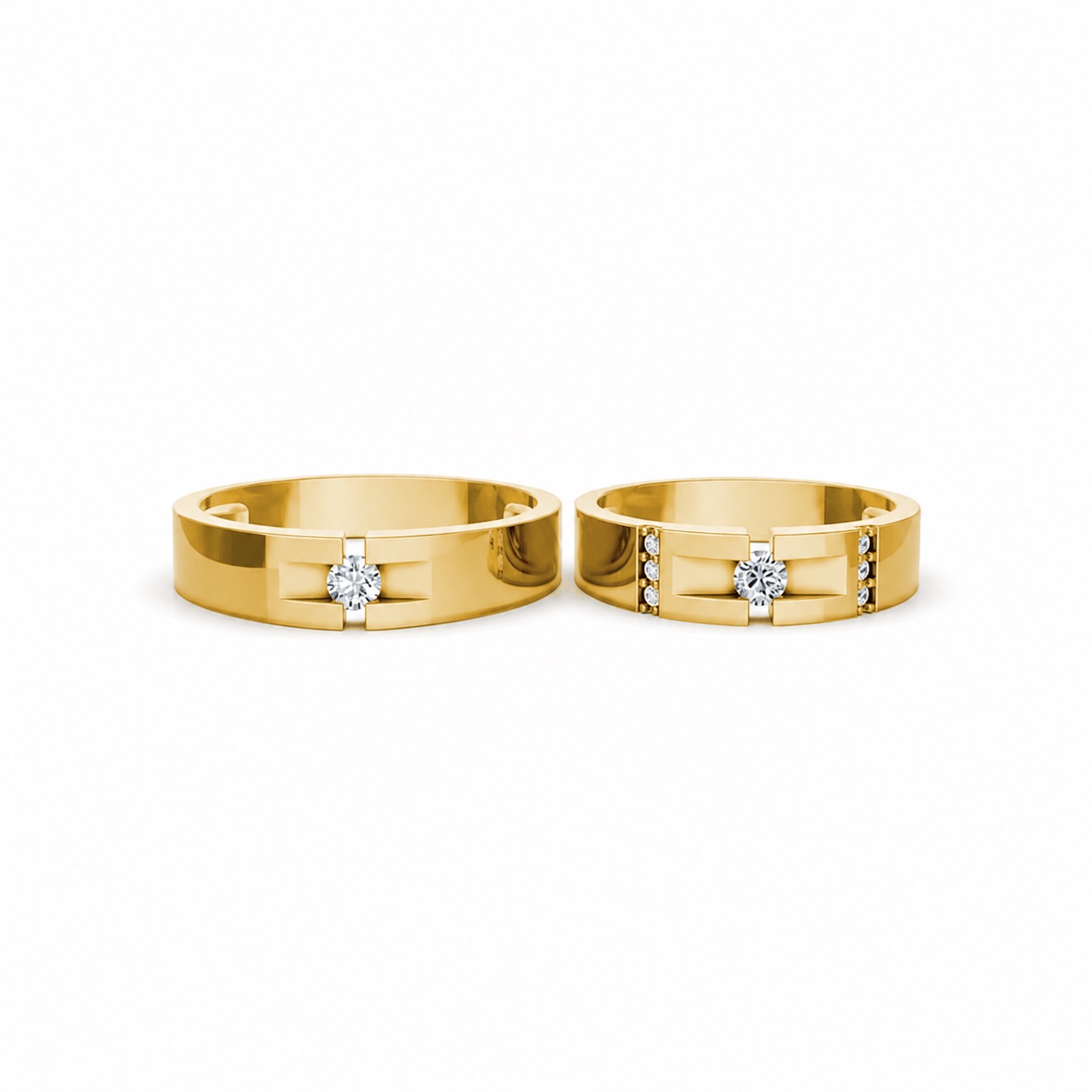 Nhẫn Cưới S69 Vàng Gold vàng 10K/14K/18K/607 cao cấp, thanh lịch