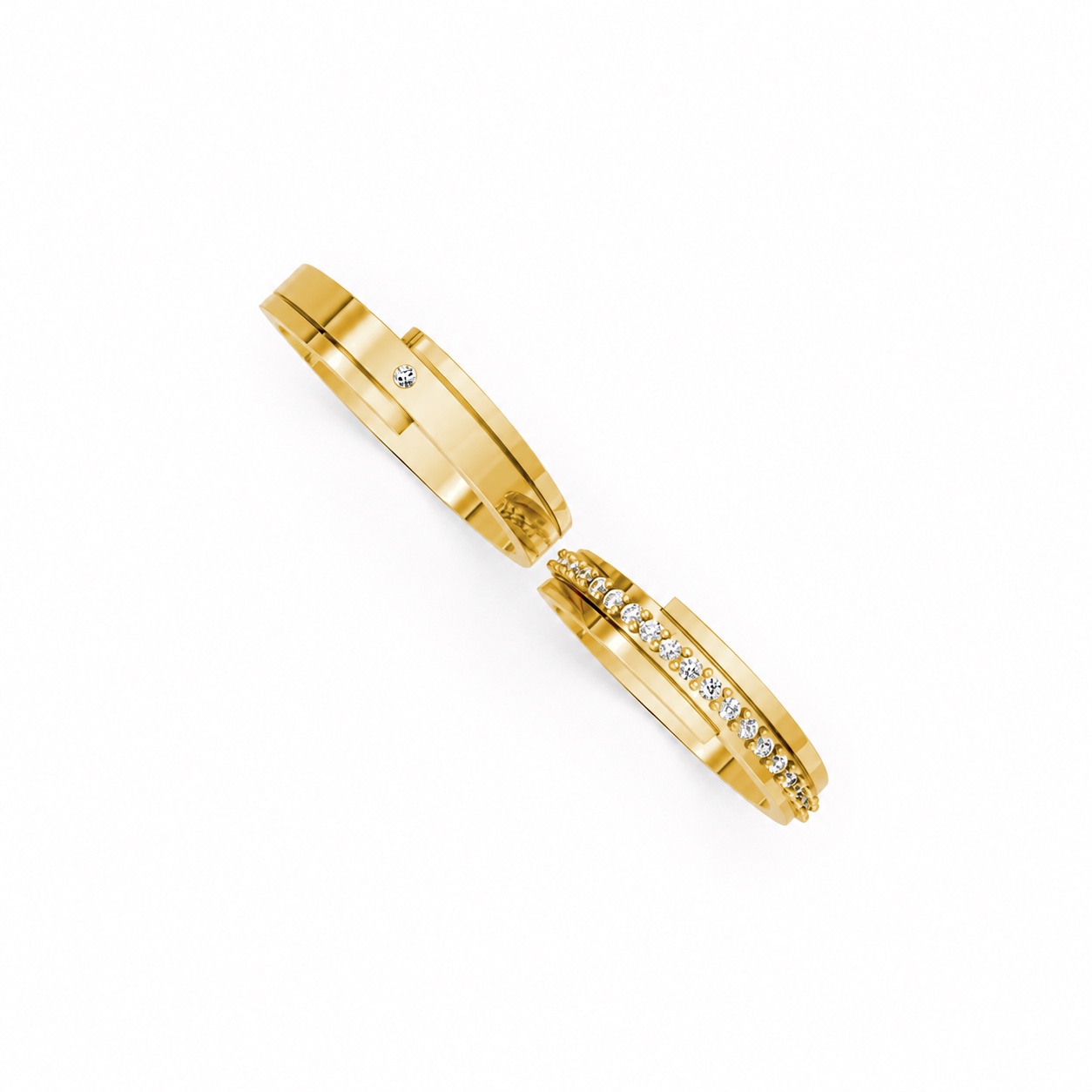 Nhẫn cưới S79 Vàng Gold thiết kế tinh xảo, độc đáo