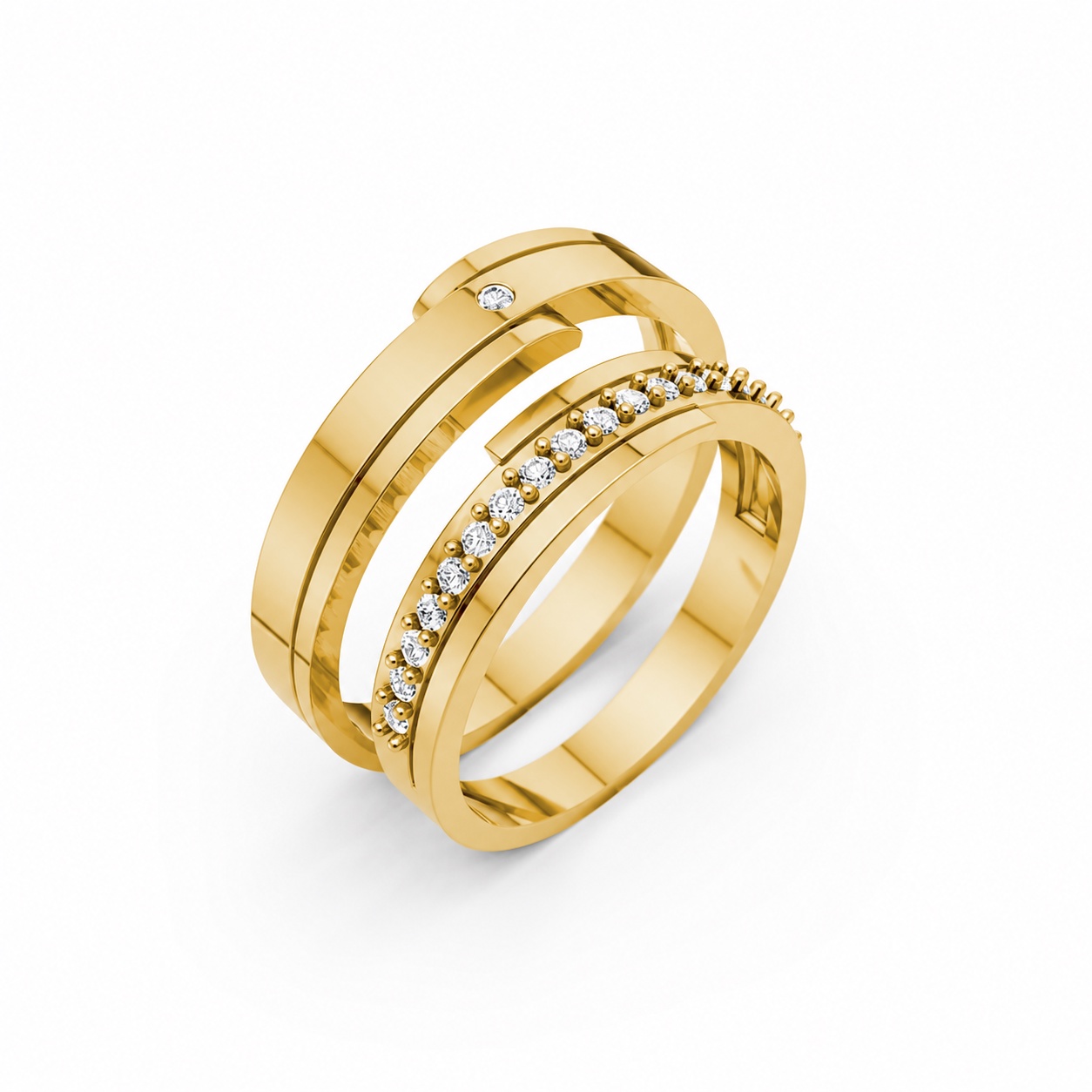 Nhẫn cưới S79 Vàng Gold thiết kế tinh tế, sang trọng
