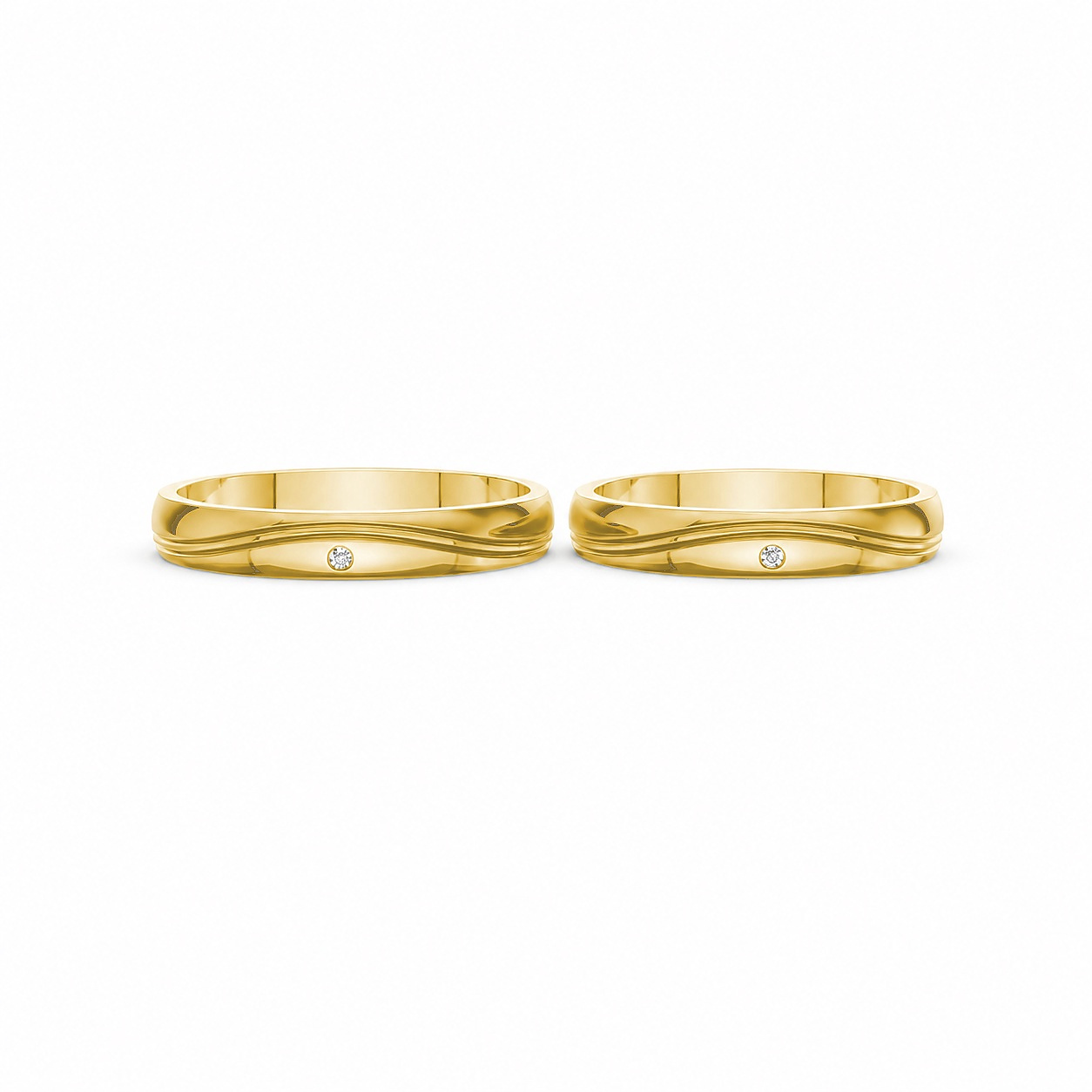 Nhẫn cưới TG1 Vàng Gold vàng 10K/14K/18K/607 cao cấp, thanh lịch