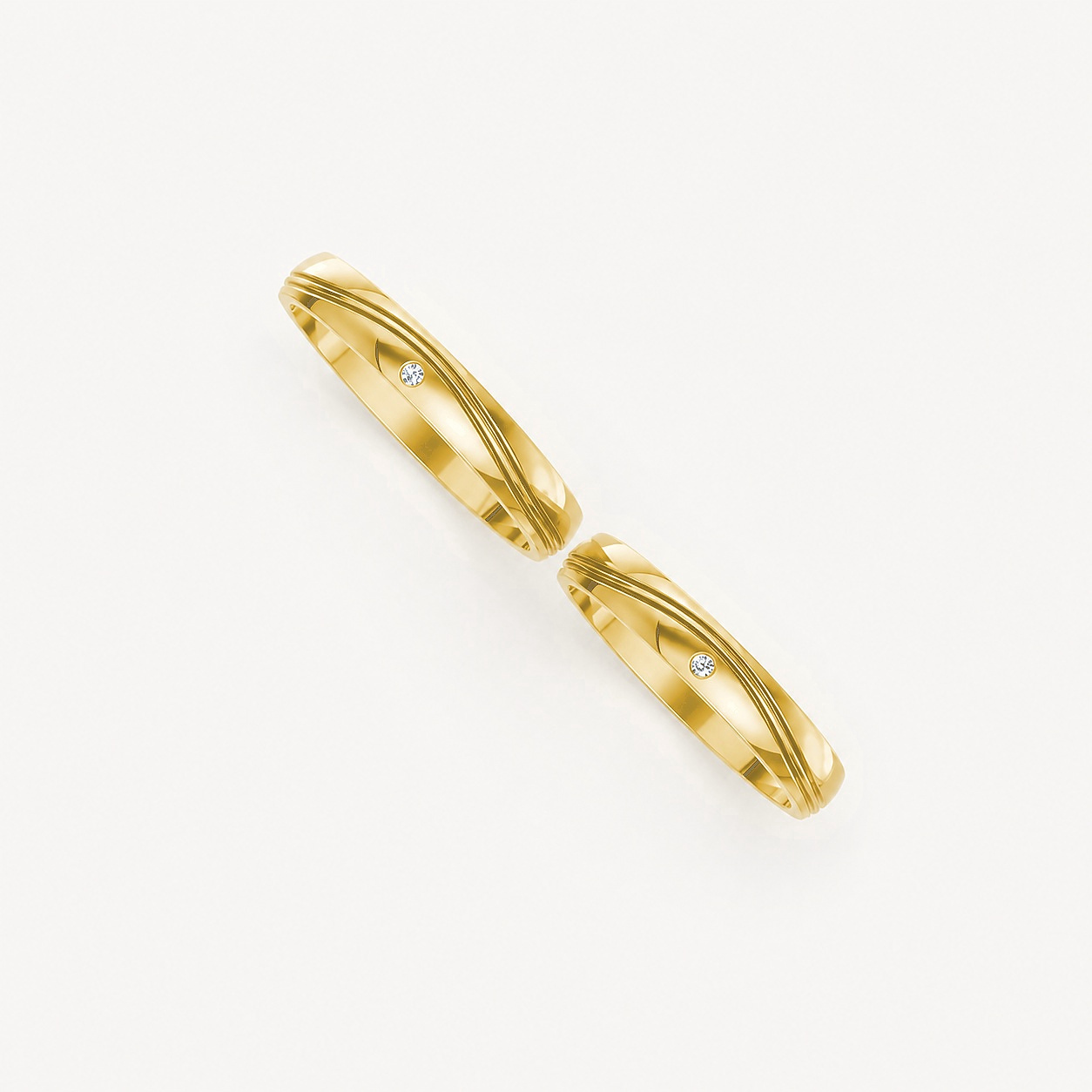 Nhẫn cưới TG1 Vàng Gold thiết kế tinh xảo, độc đáo