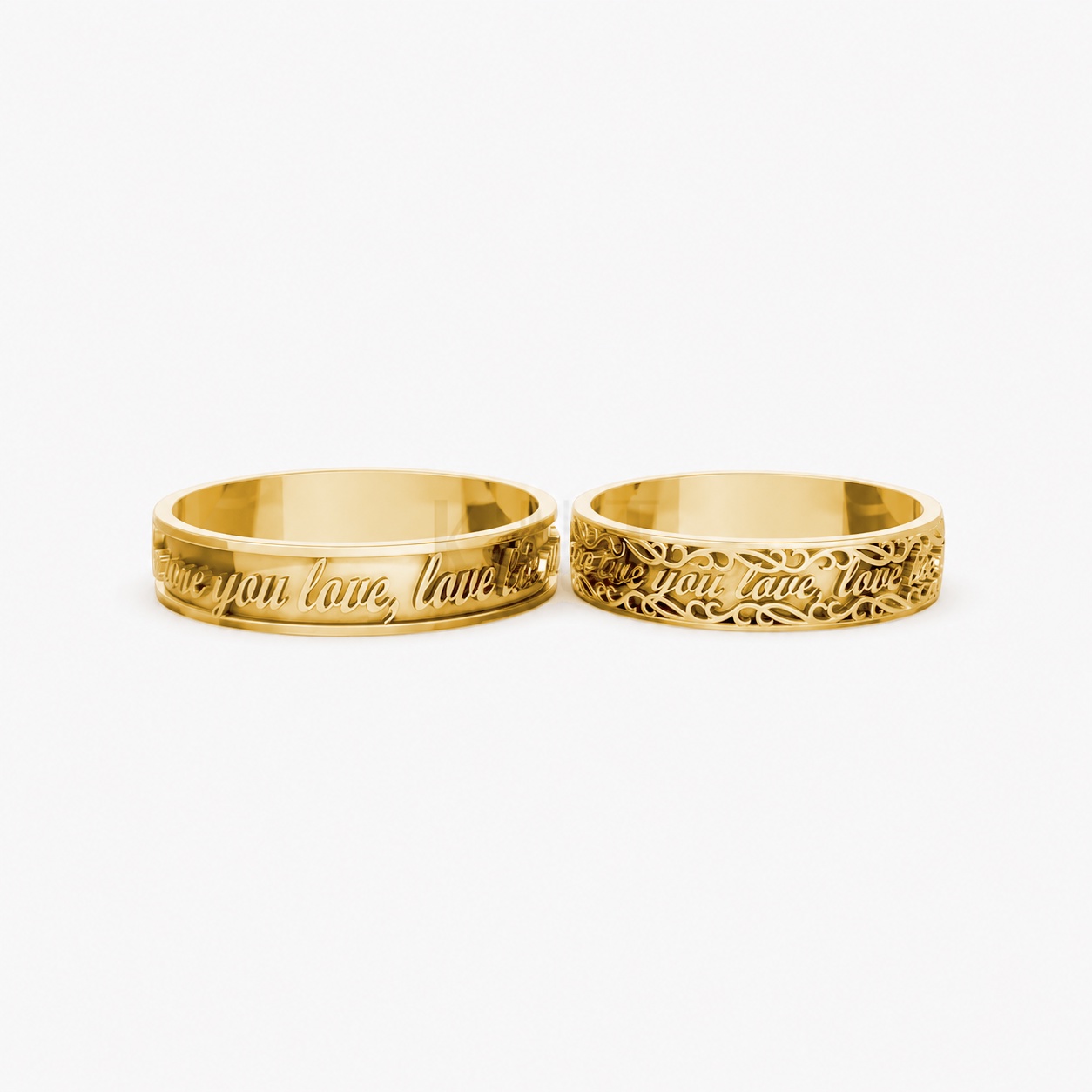 Nhẫn cưới TG14 Vàng Gold vàng 10K/14K/18K/607 cao cấp, thanh lịch