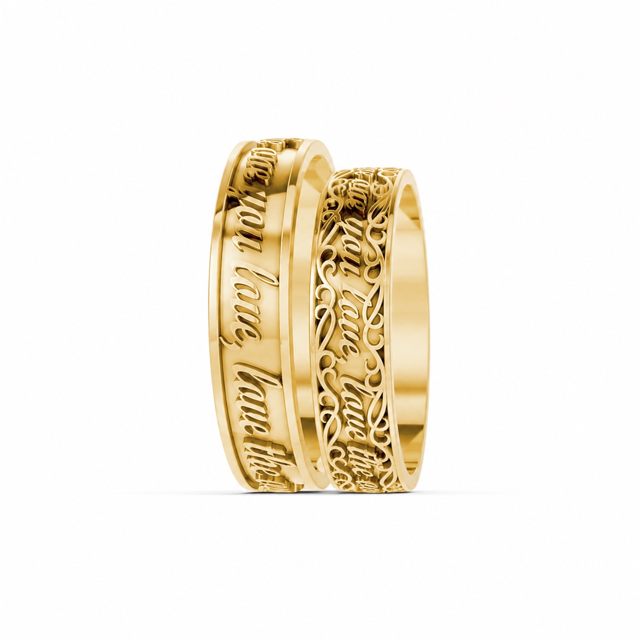 Nhẫn cưới TG14 Vàng Gold thiết kế phá cách, sang trọng