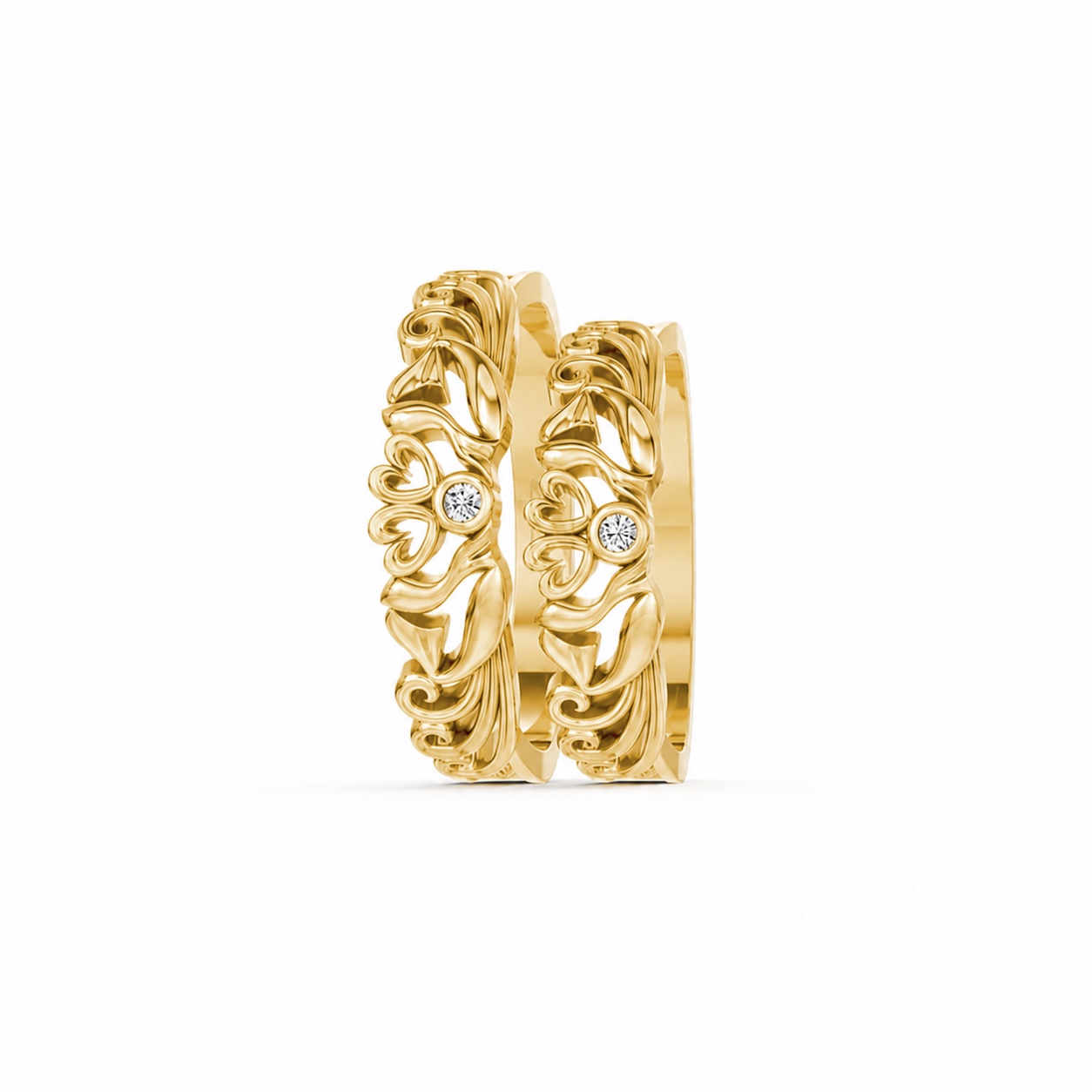 Nhẫn cưới TG17 Vàng Gold thiết kế phá cách, sang trọng