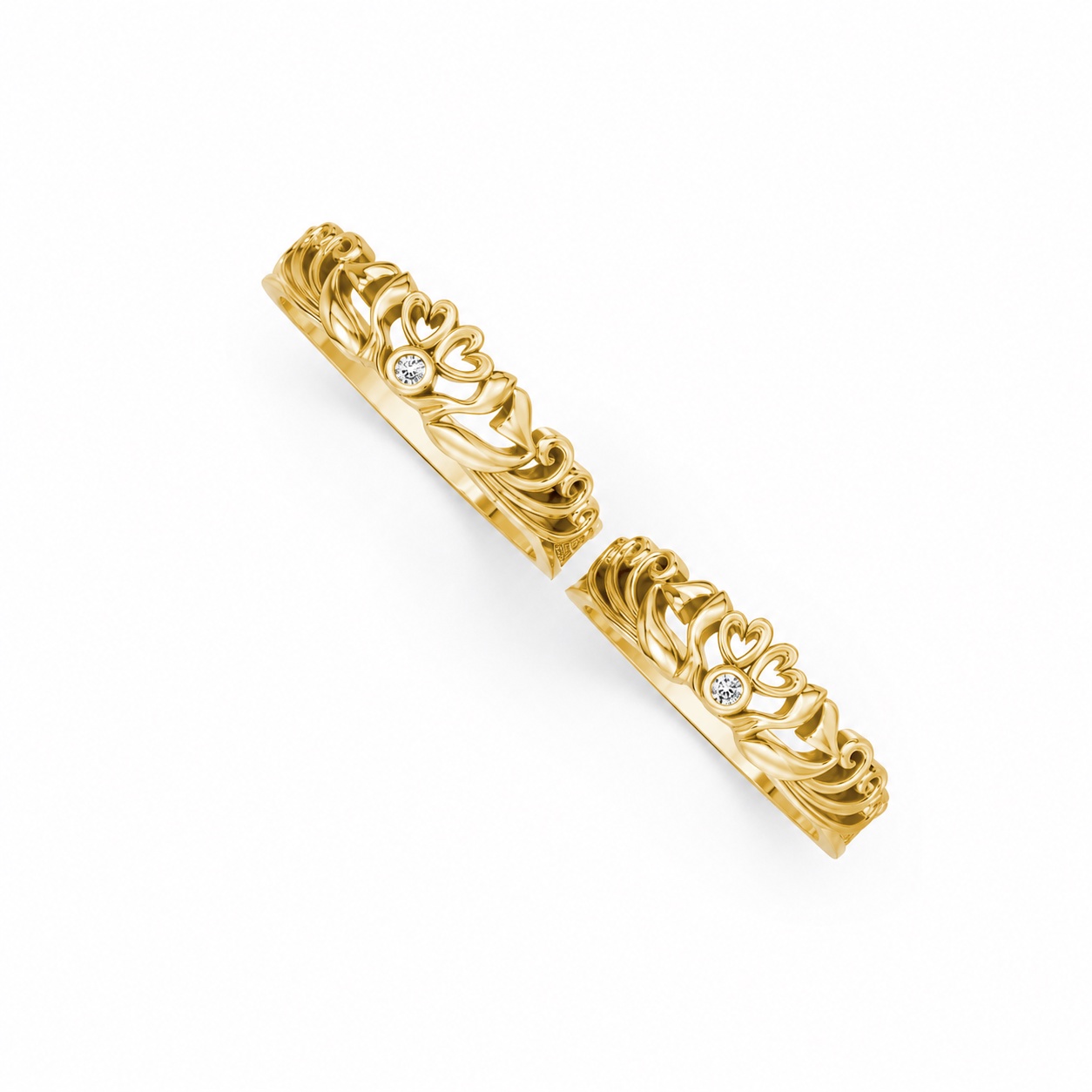 Nhẫn cưới TG17 Vàng Gold thiết kế tinh xảo, độc đáo