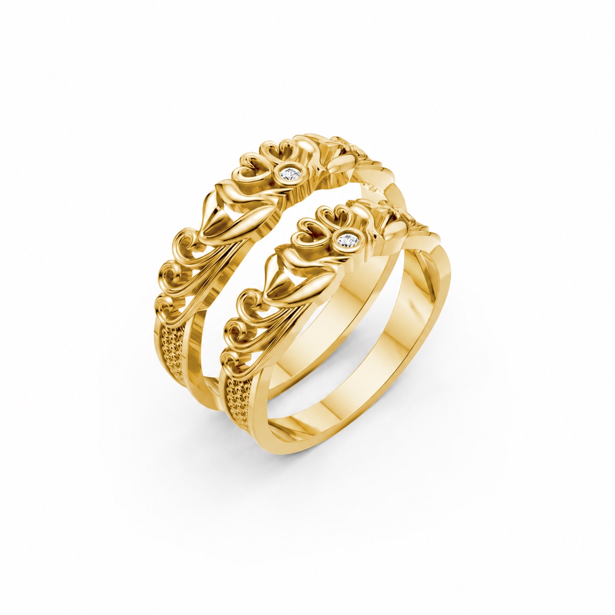 Nhẫn cưới TG17 Vàng Gold thiết kế tinh tế, sang trọng