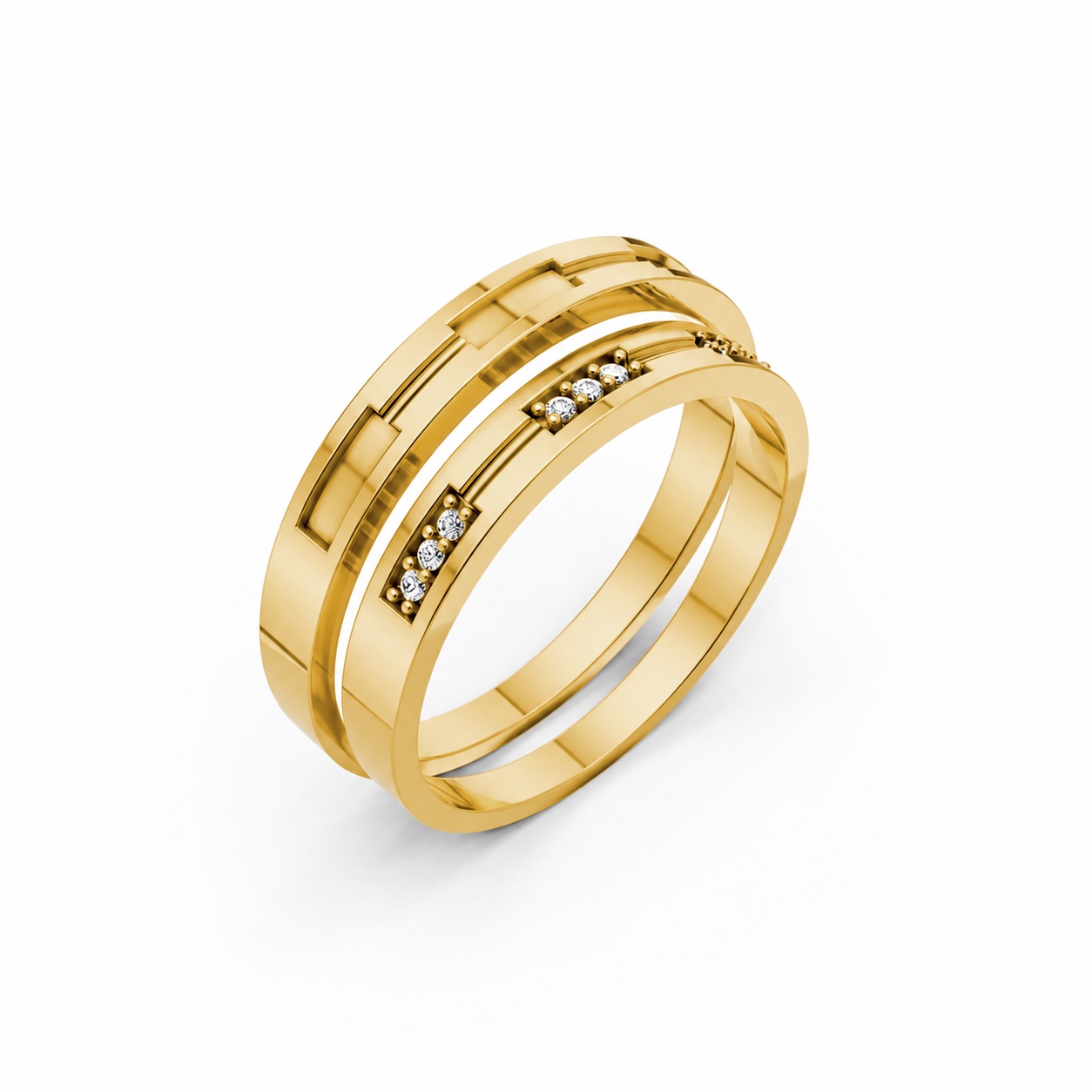 Nhẫn cưới TG18 Vàng Gold thiết kế tinh tế, sang trọng