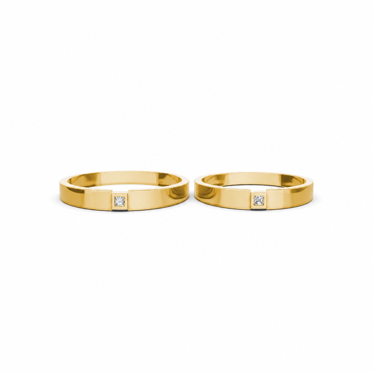 Nhẫn cưới TG2 Vàng Gold vàng 10K/14K/18K/607 cao cấp, thanh lịch