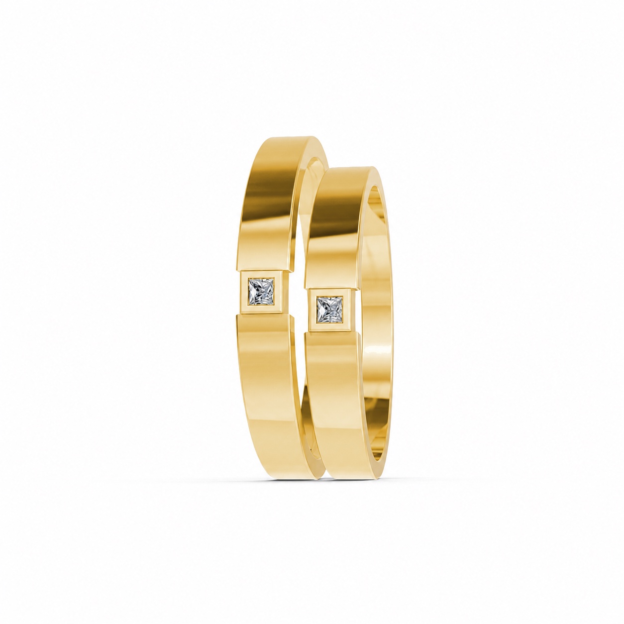 Nhẫn cưới TG2 Vàng Gold thiết kế phá cách, sang trọng