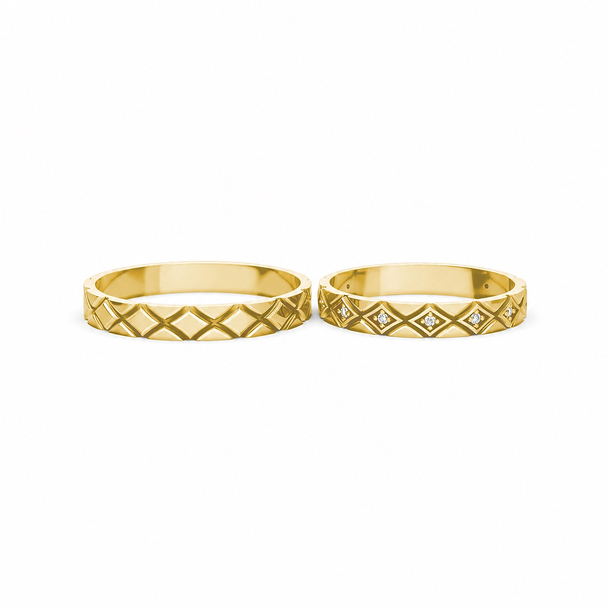 Nhẫn cưới TG20 Vàng Gold vàng 10K/14K/18K/607 cao cấp, thanh lịch
