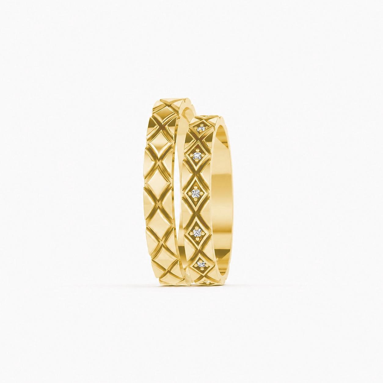 Nhẫn cưới TG20 Vàng Gold thiết kế phá cách, sang trọng