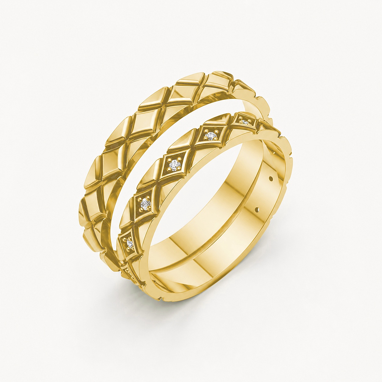 Nhẫn cưới TG20 Vàng Gold thiết kế tinh tế, sang trọng