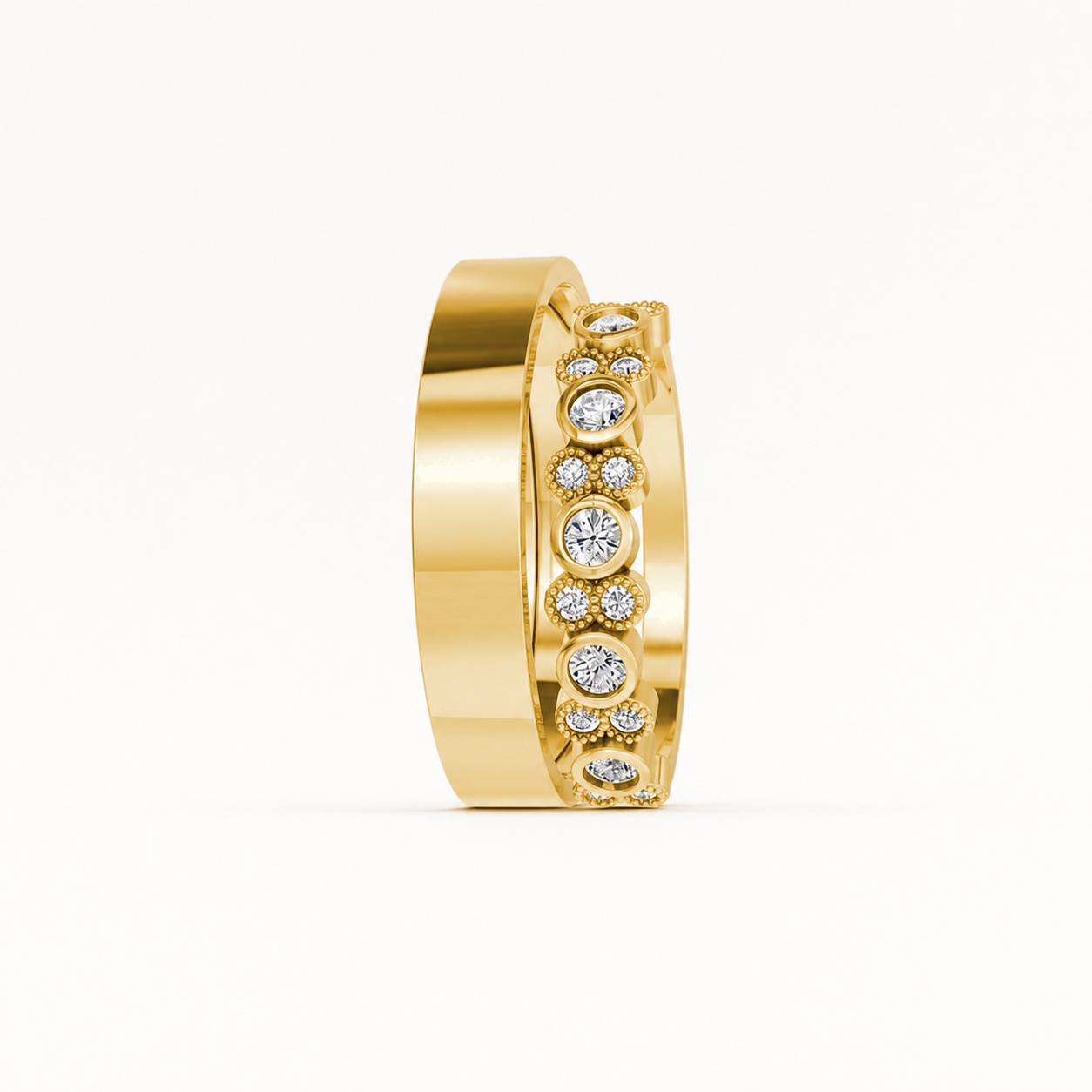 Nhẫn cưới TG22 Vàng Gold thiết kế phá cách, sang trọng