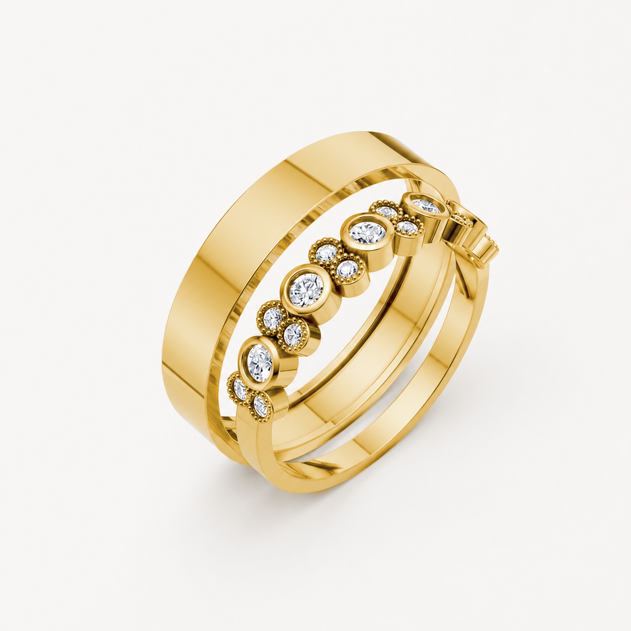 Nhẫn cưới TG22 Vàng Gold thiết kế tinh tế, sang trọng