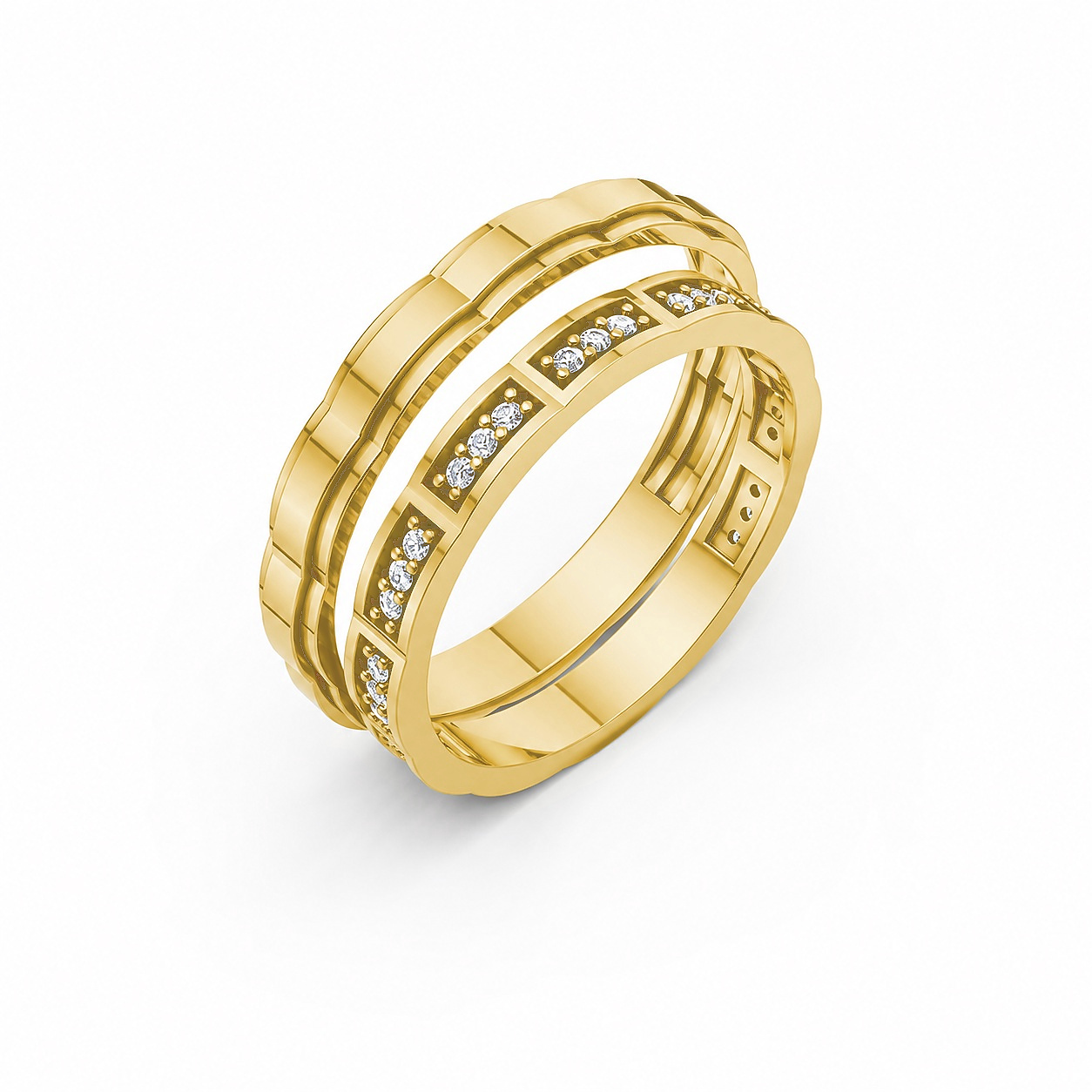 Nhẫn cưới TG23 Vàng Gold thiết kế tinh tế, sang trọng