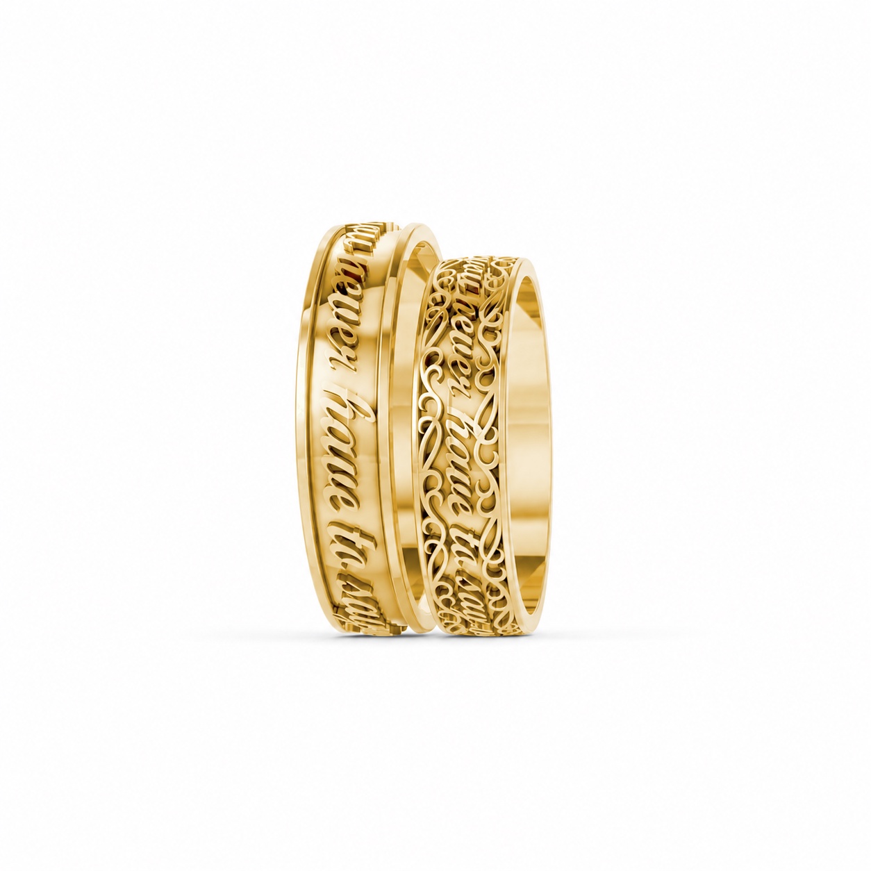 Nhẫn cưới TG24 Vàng Gold thiết kế phá cách, sang trọng