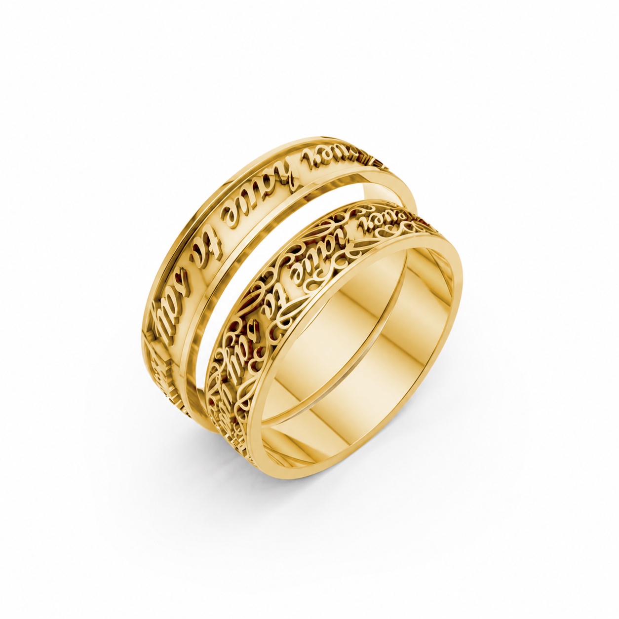 Nhẫn cưới TG24 Vàng Gold thiết kế tinh tế, sang trọng