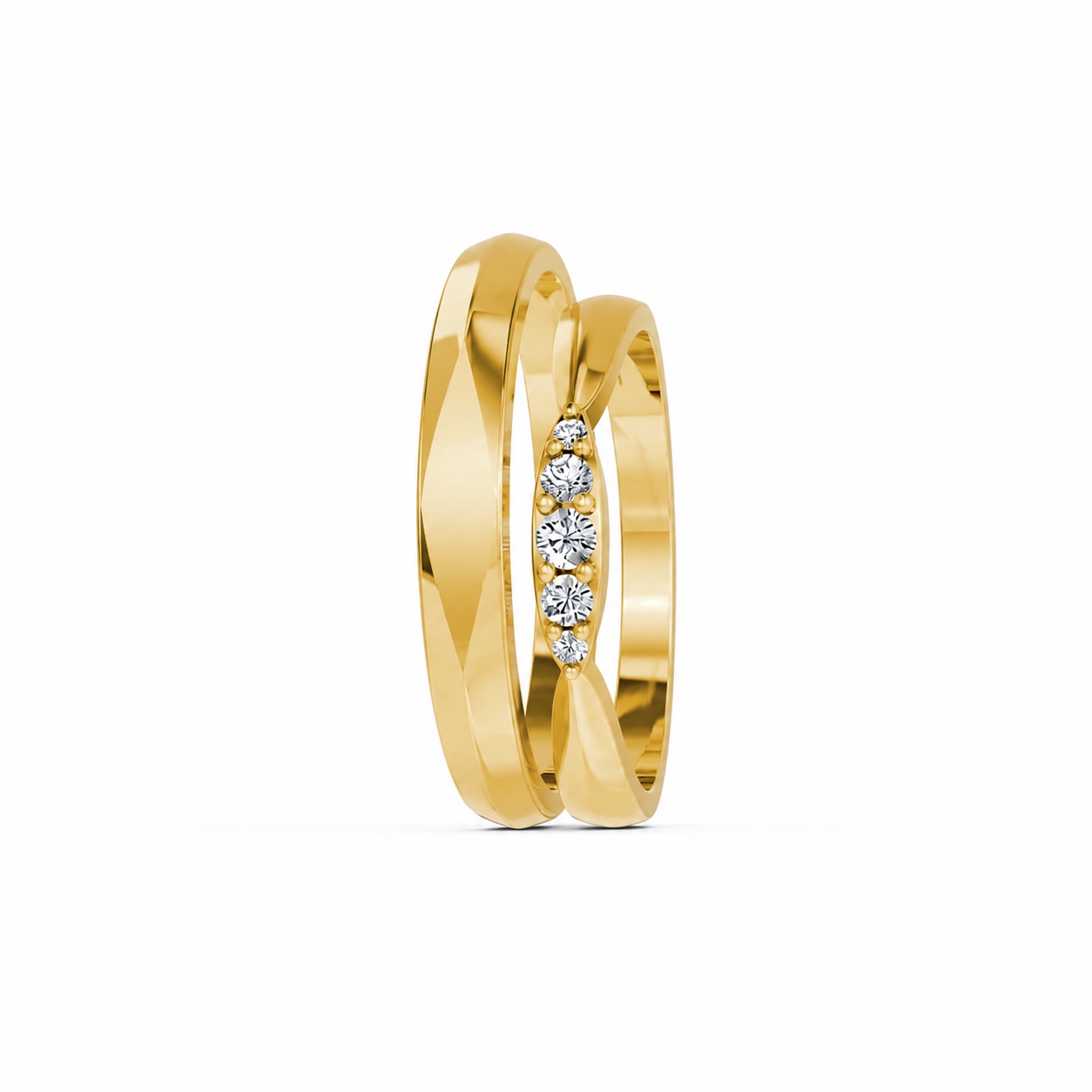 Nhẫn cưới TG25 Vàng Gold thiết kế phá cách, sang trọng