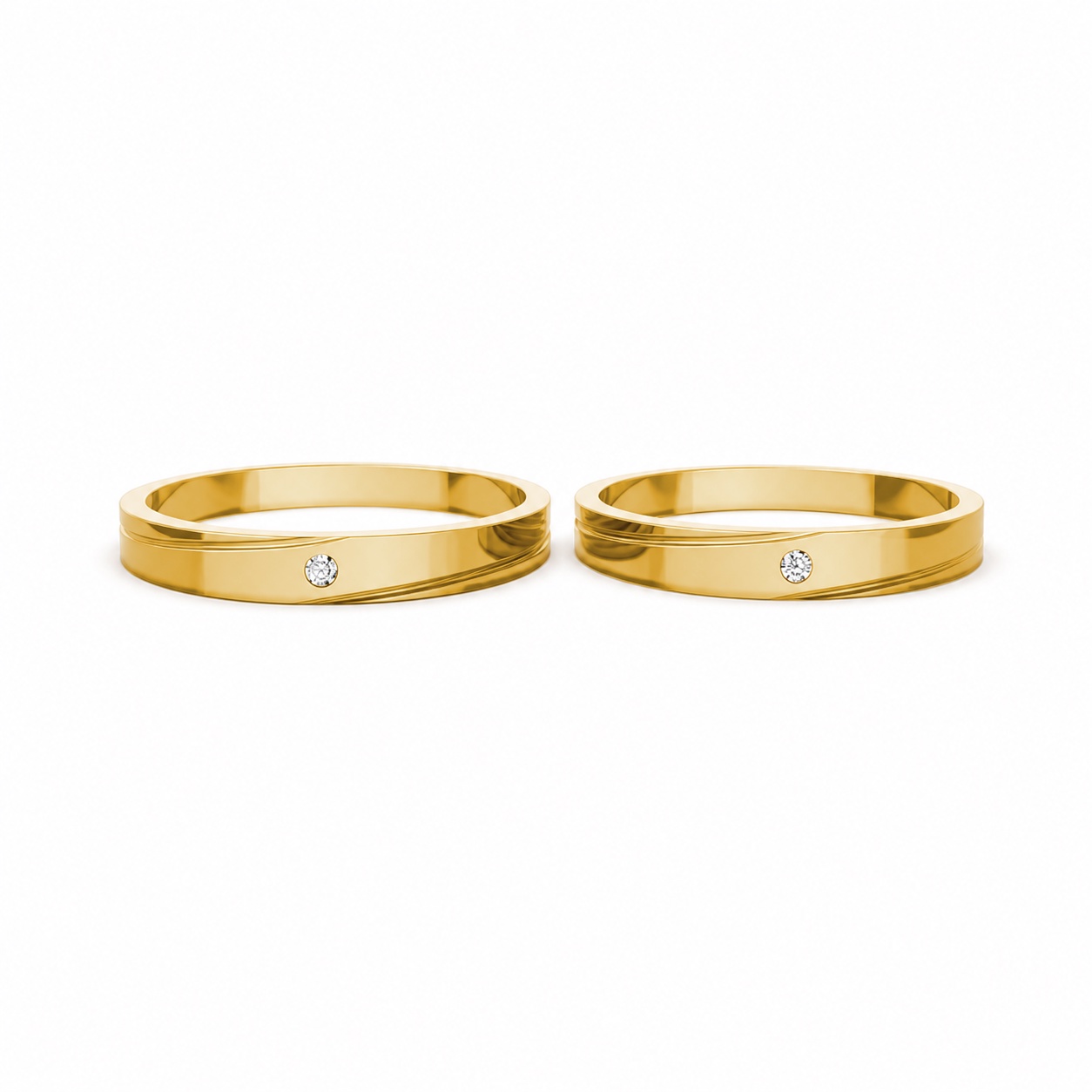Nhẫn Cưới TG3 Vàng Gold vàng 10K/14K/18K/607 cao cấp, thanh lịch