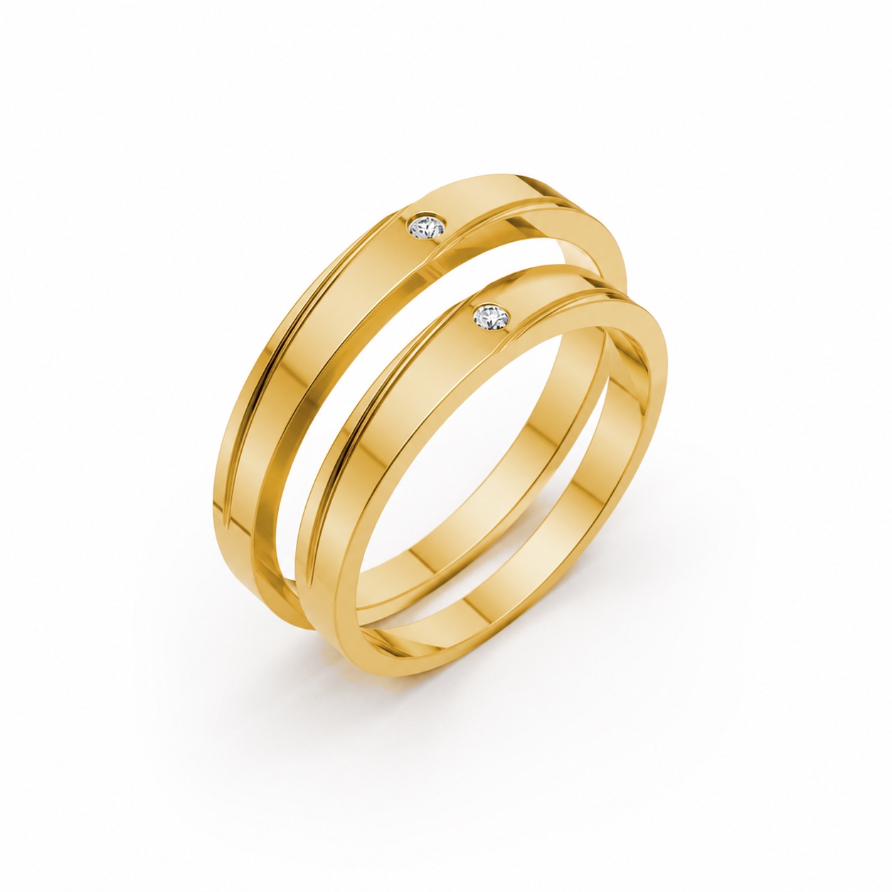 Nhẫn Cưới TG3 Vàng Gold thiết kế tinh tế, sang trọng