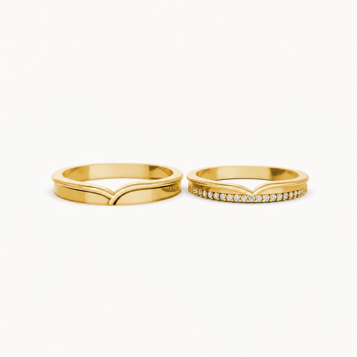 Nhẫn cưới TG4 Vàng Gold vàng 10K/14K/18K/607 cao cấp, thanh lịch
